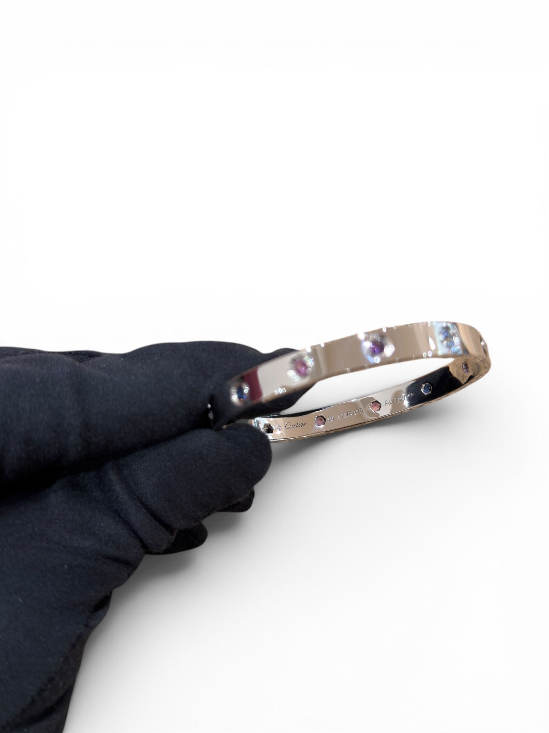 Cartier – Love-Saphirarmband, Größe 16