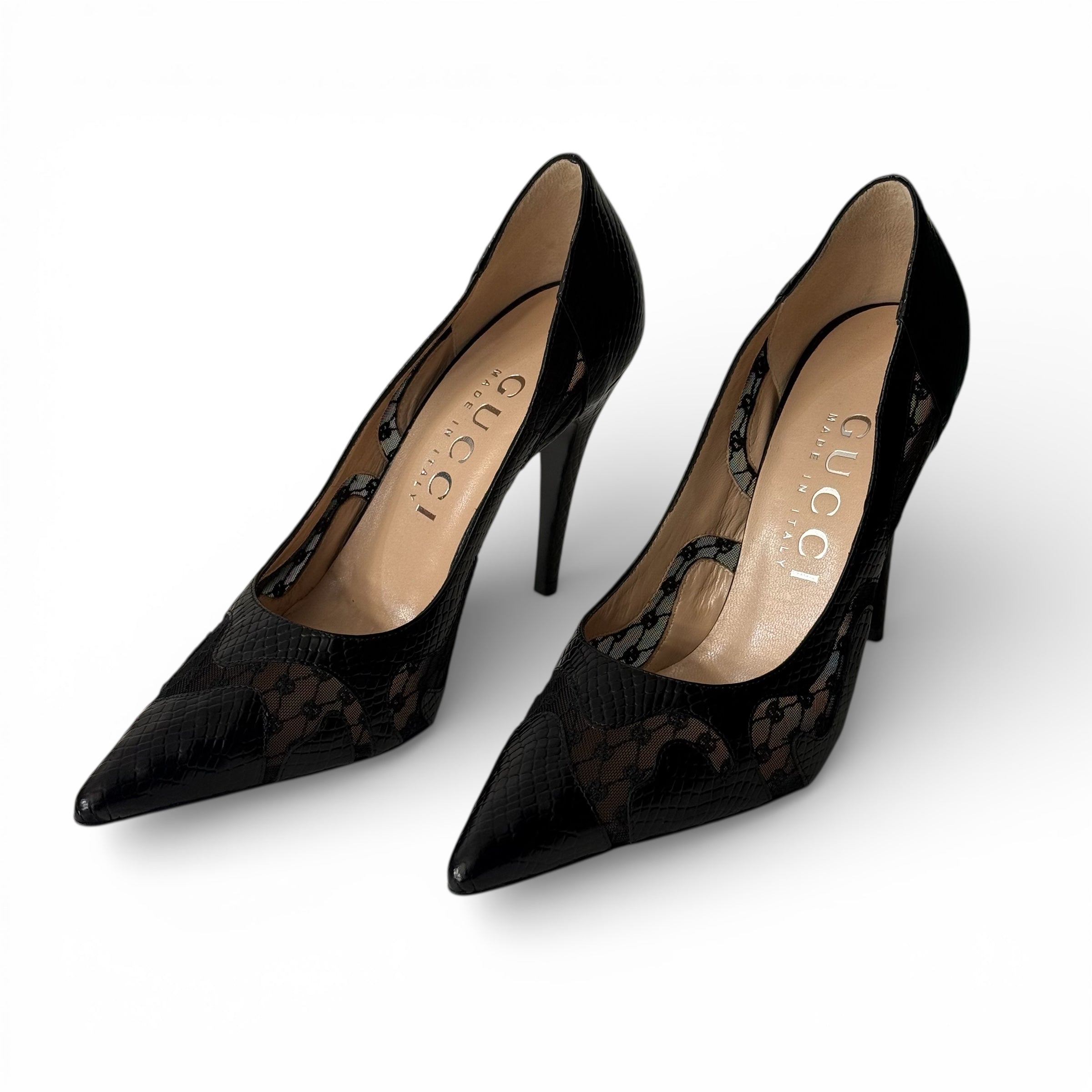 Gucci - Escarpins logo T.39,5