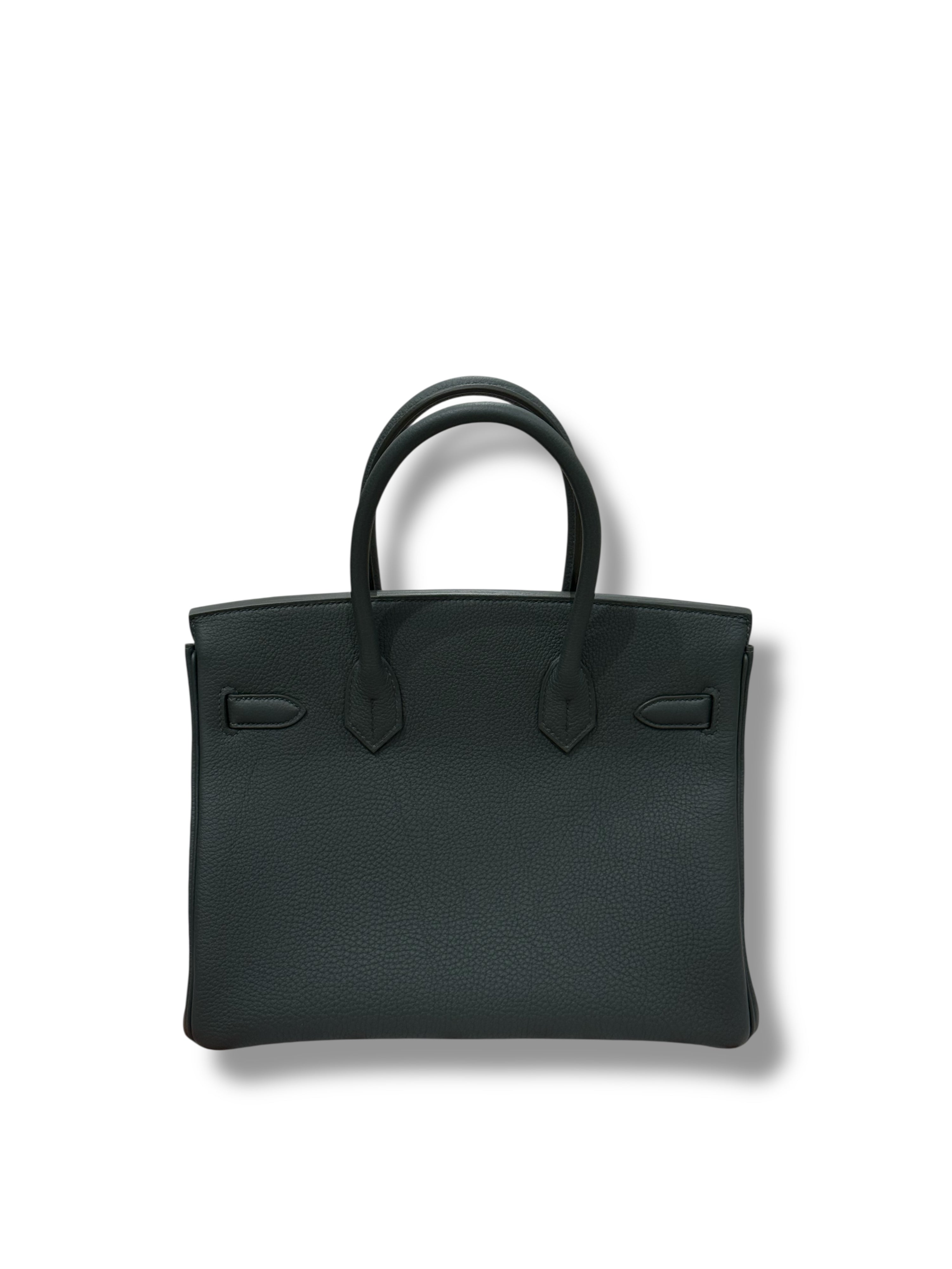Hermès - Sac Birkin 30 Togo vert mangrove