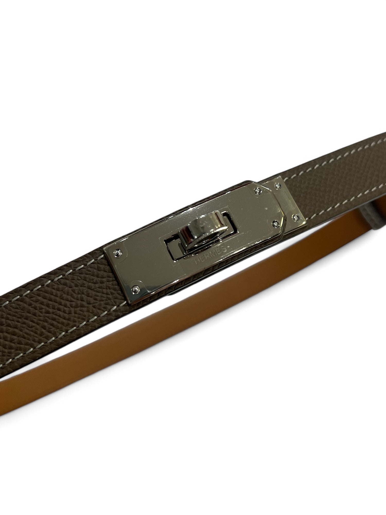 Hermès - Ceinture Kelly 18 Étoupe