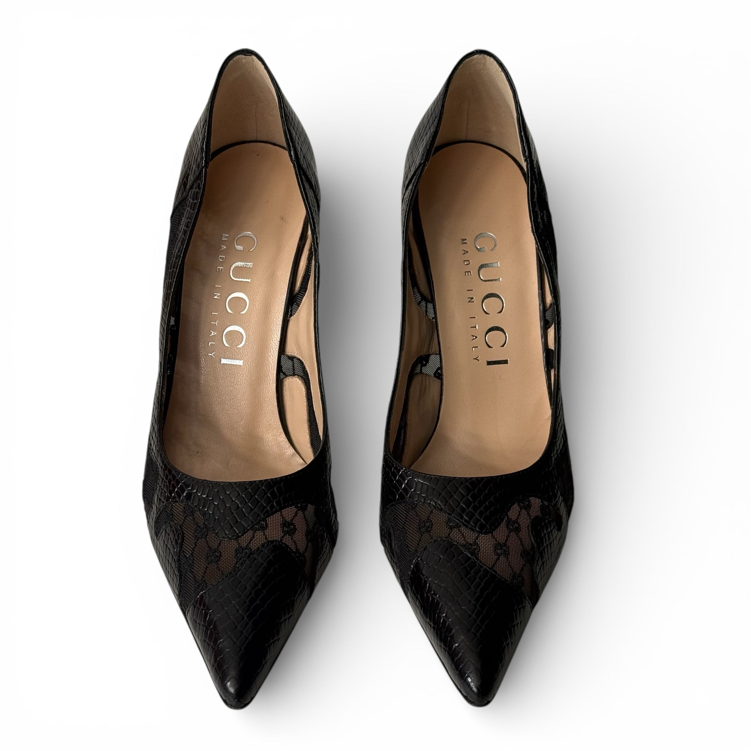 Gucci - Escarpins logo T.39,5