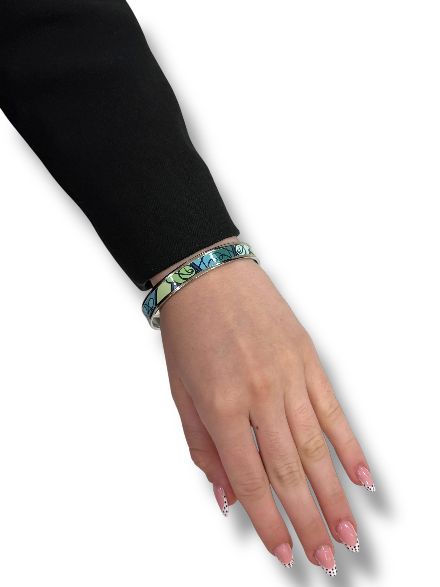 Hermès - Bracelet jonc émail imprimé