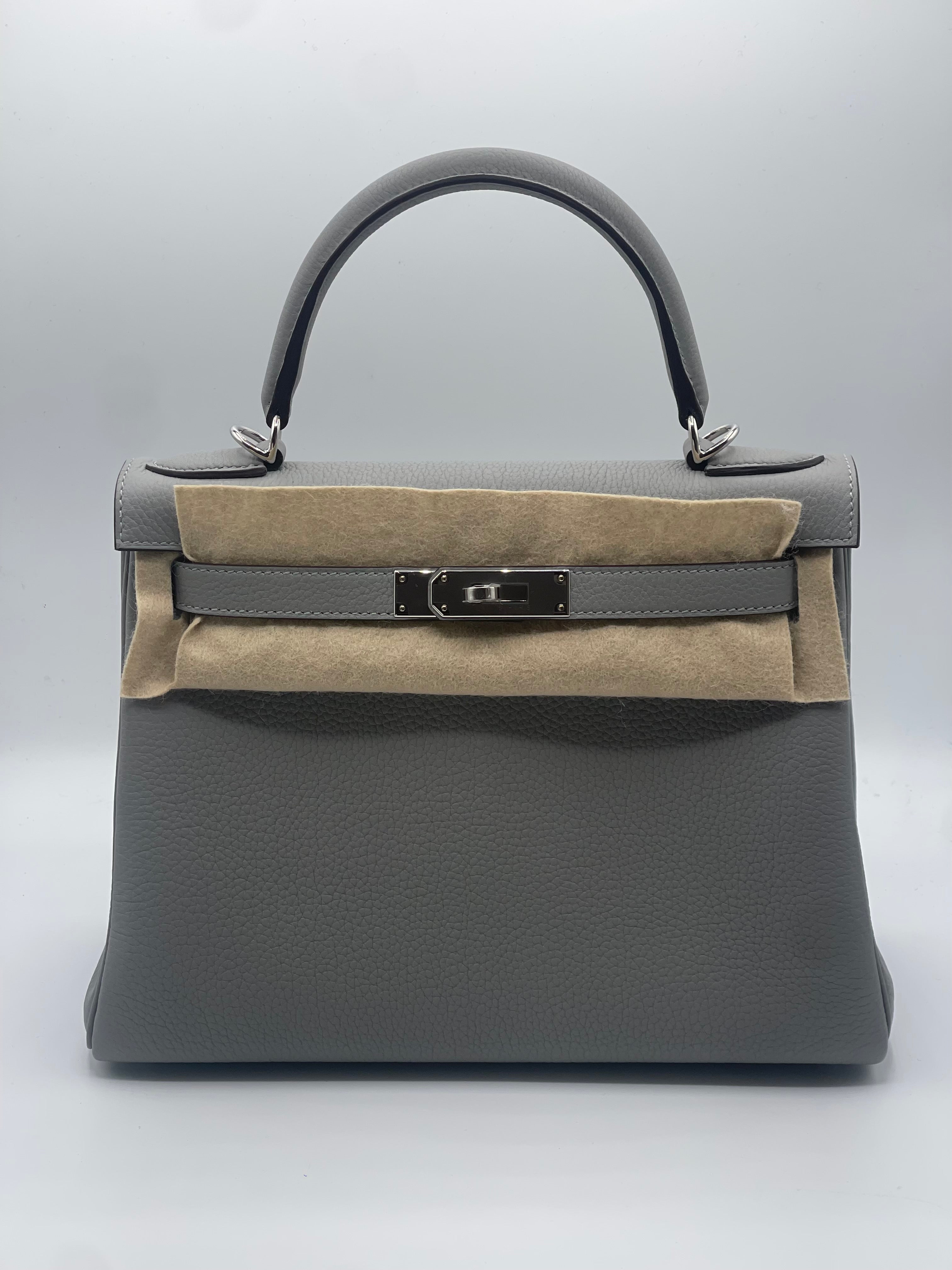 Hermès - Borsa Kelly 28 Grigio Gabbiano