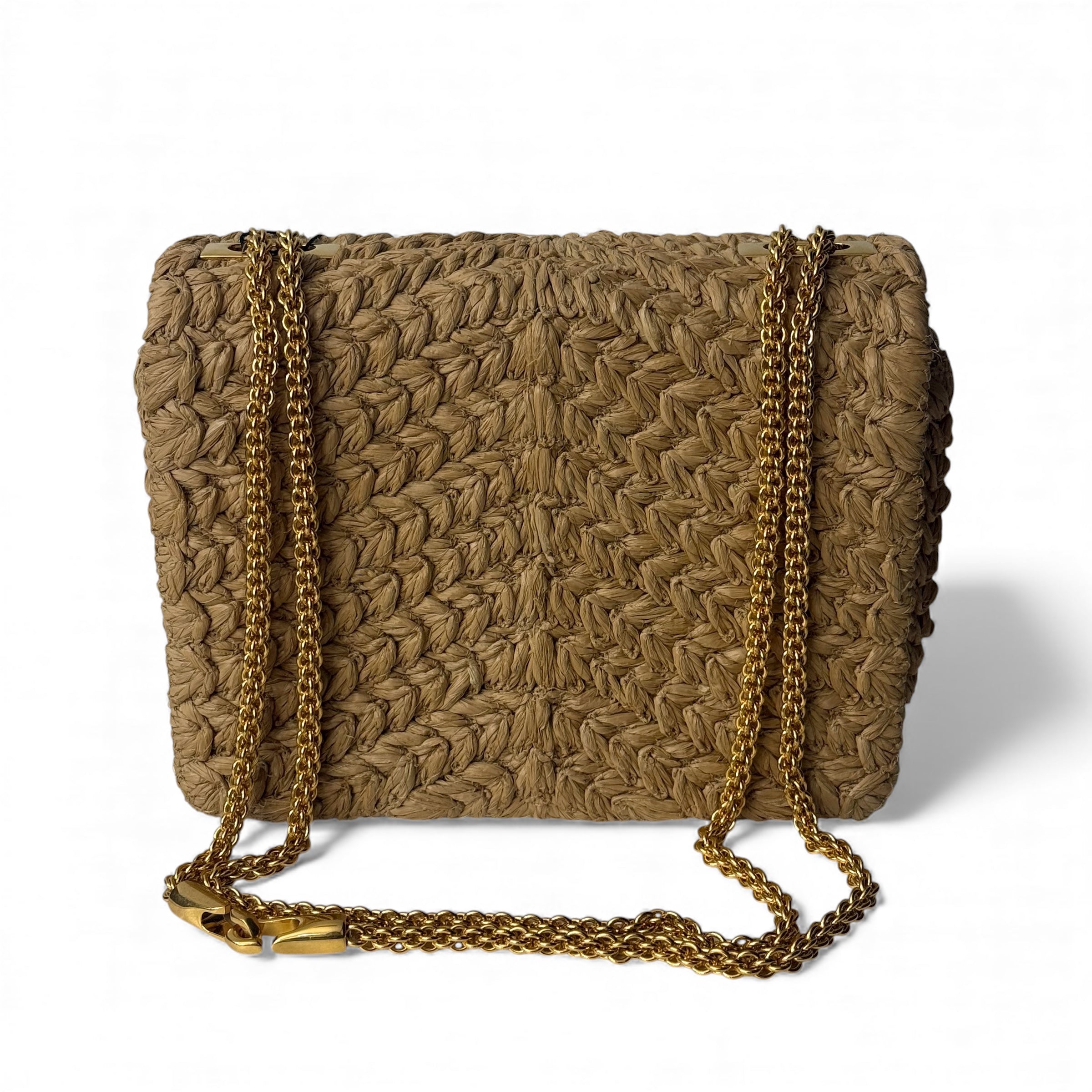 Valentino - One Stud Raffia Bag