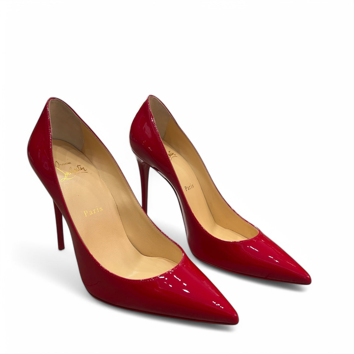 Louboutin - Patent red pumps