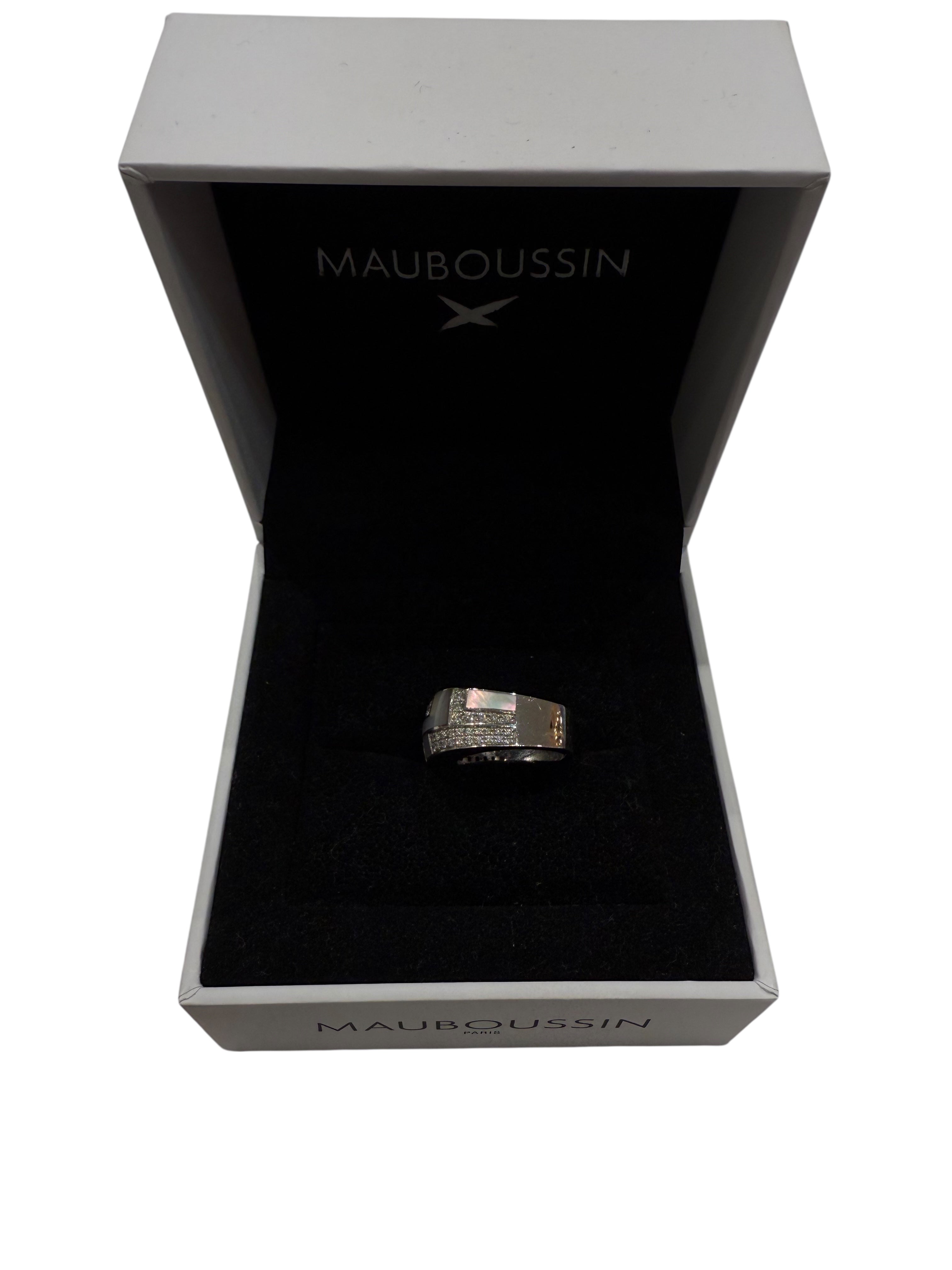 Mauboussin Bague Belle de jour Or blanc Nacre, Diamant