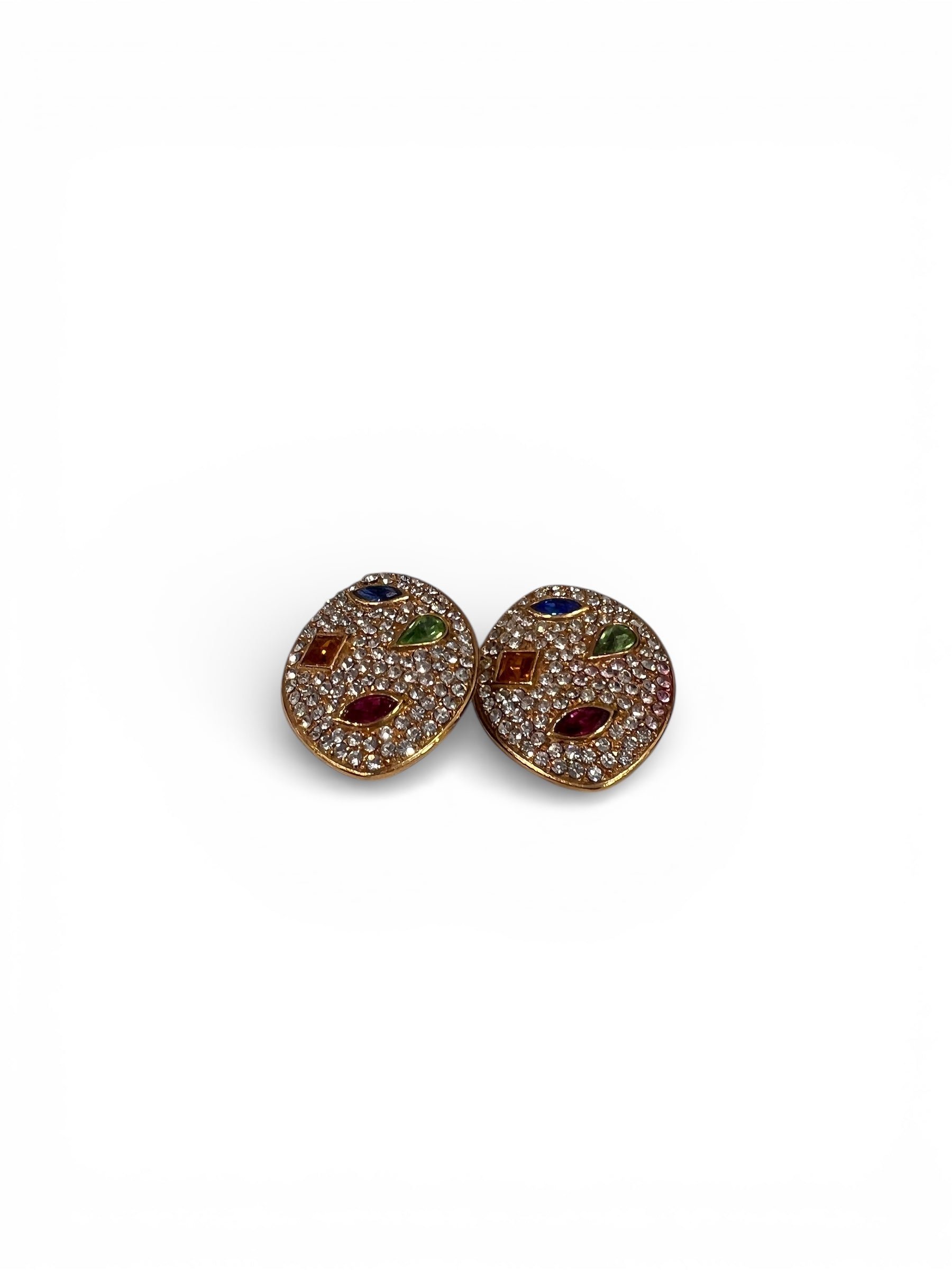 Groossens - orecchini a clip con strass e cristalli