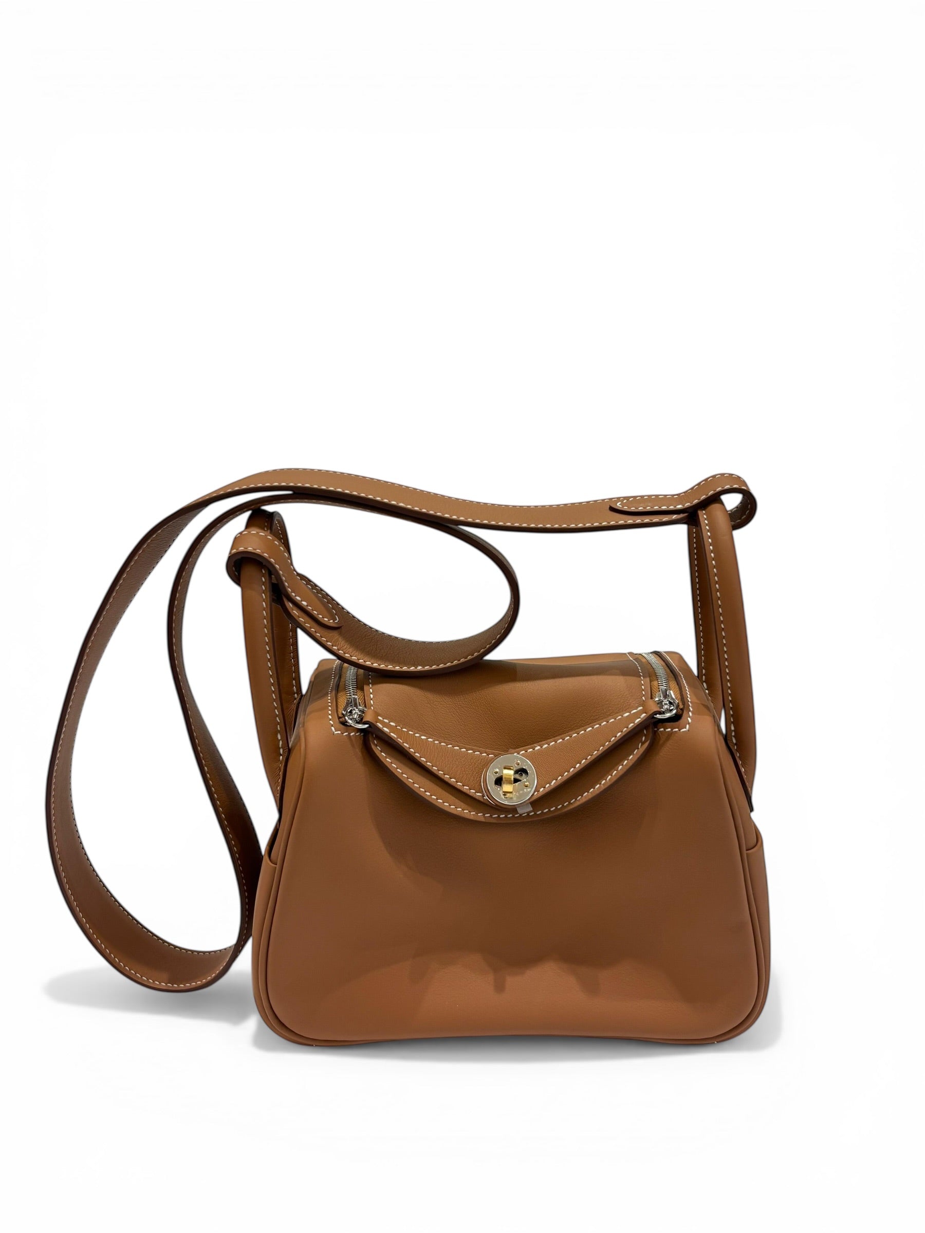 Hermès Mini Lindy Cuir Box Gold | Les Folies d’Eugénie