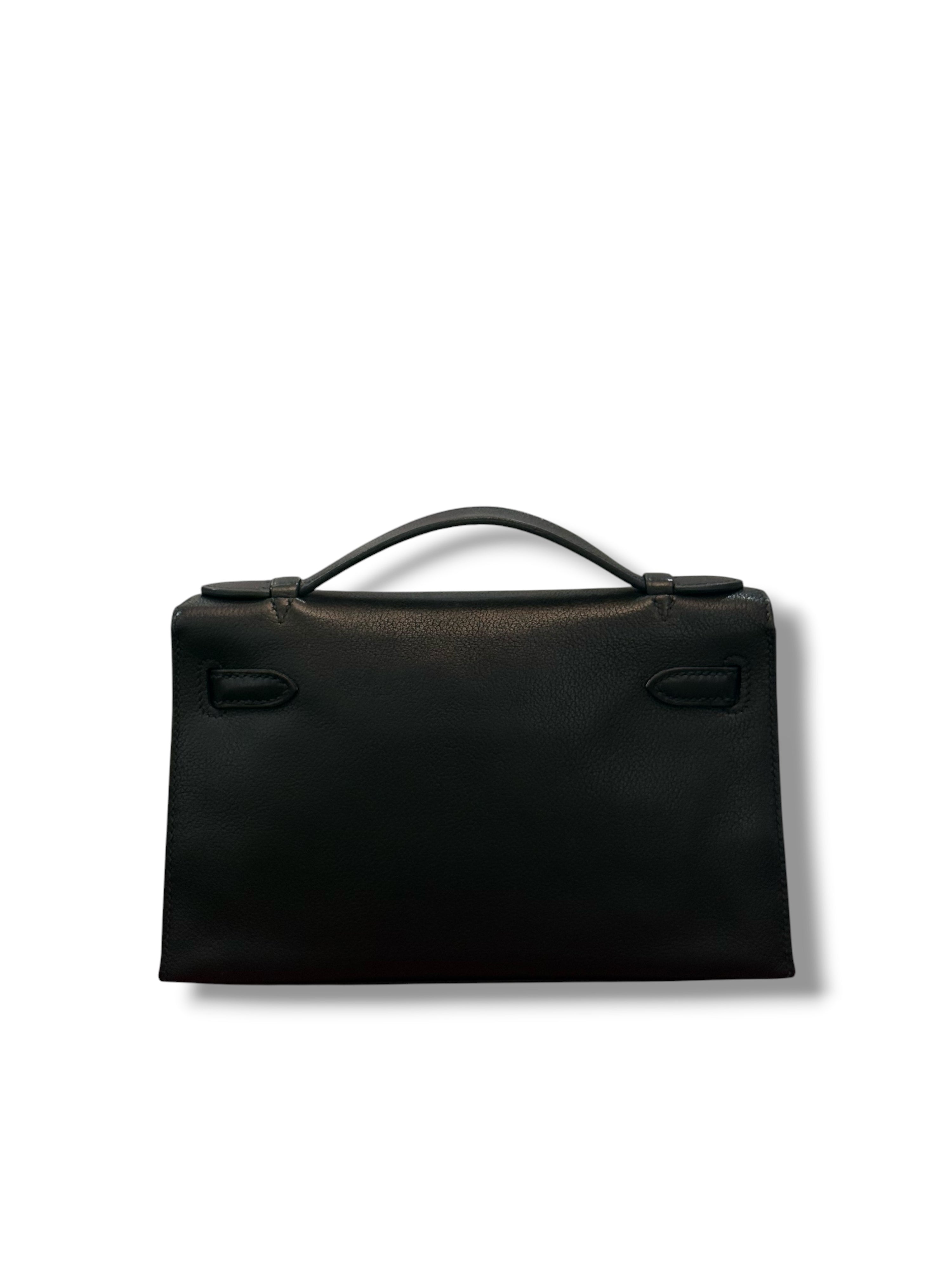 Hermès - Pochette Kelly Clutch Noir PHW