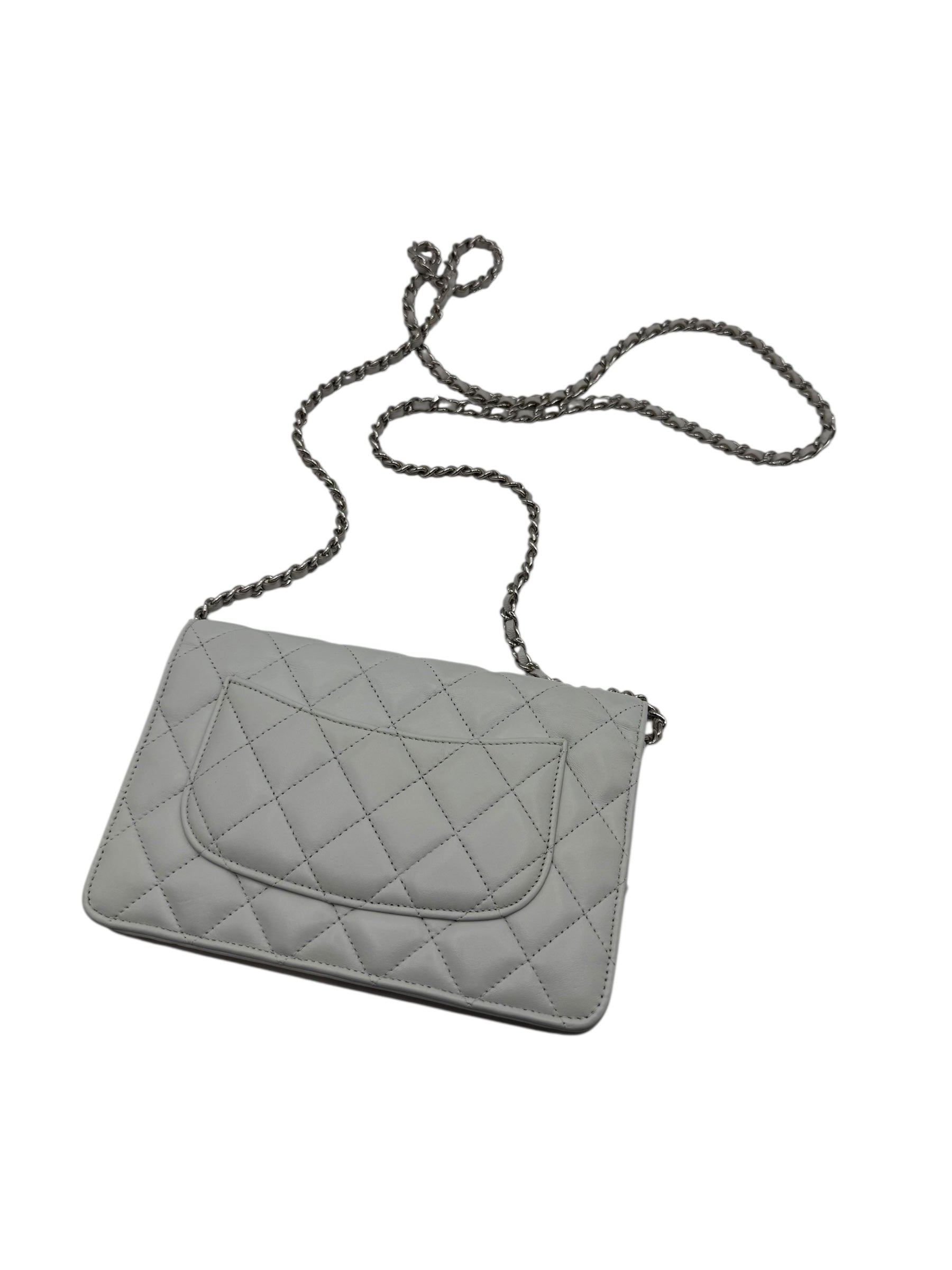 Chanel - Sac Wallet On Chain gris perle