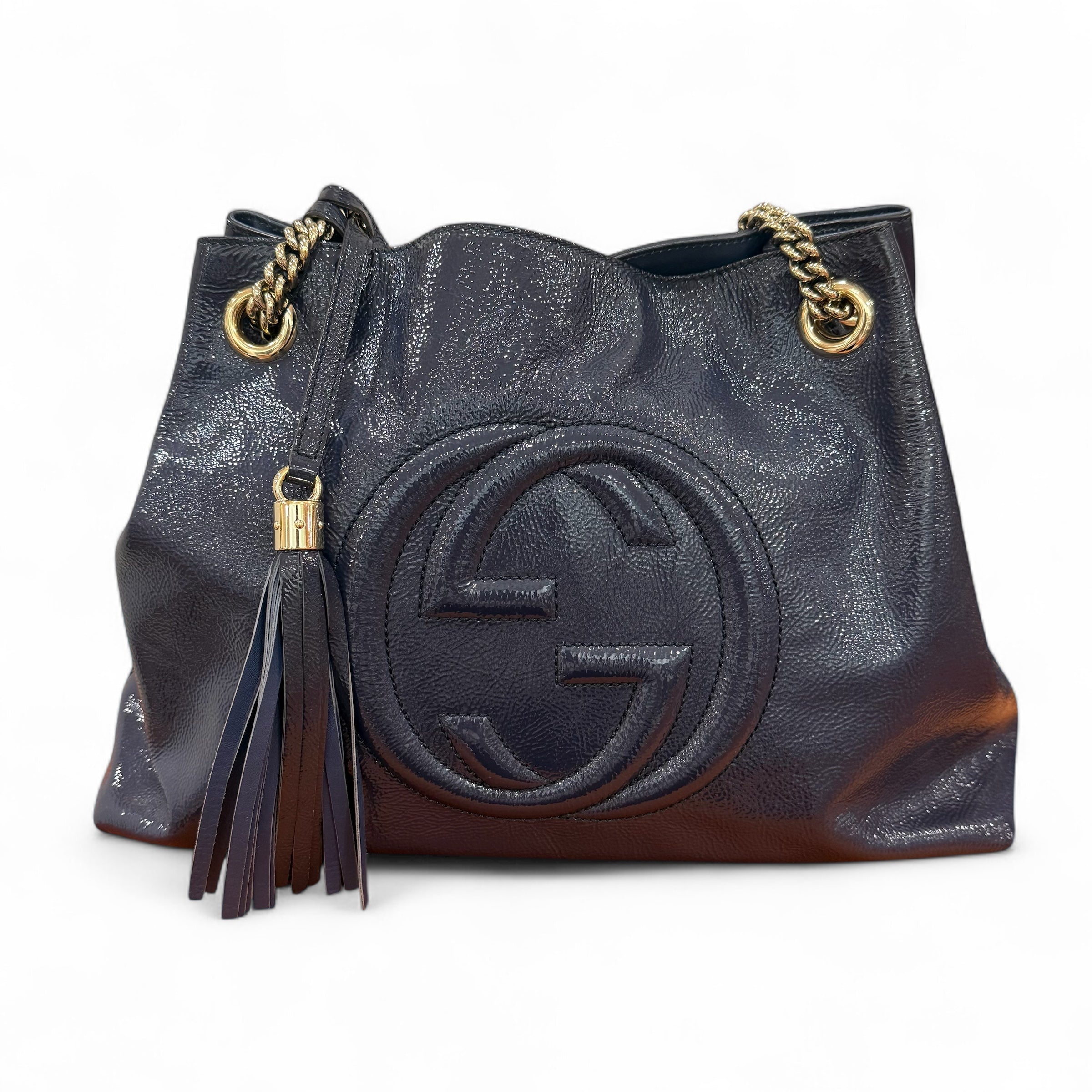 Gucci - Sac à main Soho brillant