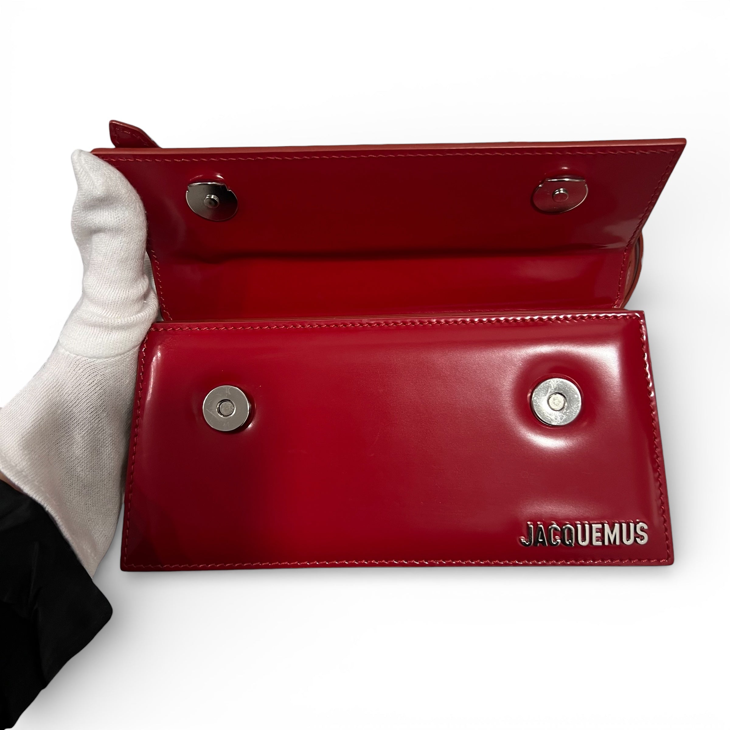 Jacquemus - Sac Chiquito long rouge vernis