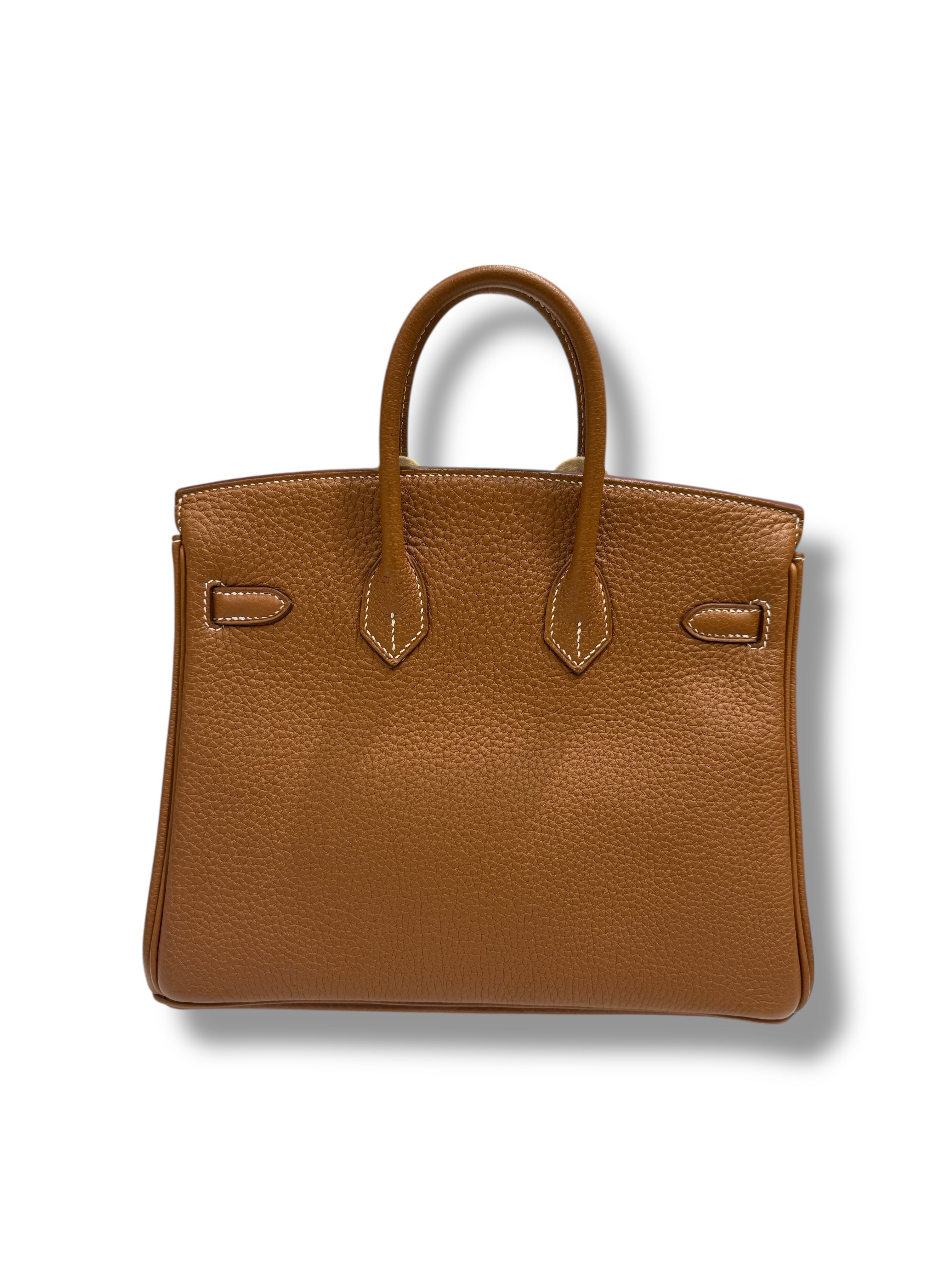 Hermès - Sac Birkin 25 Togo retourné Gold GHW