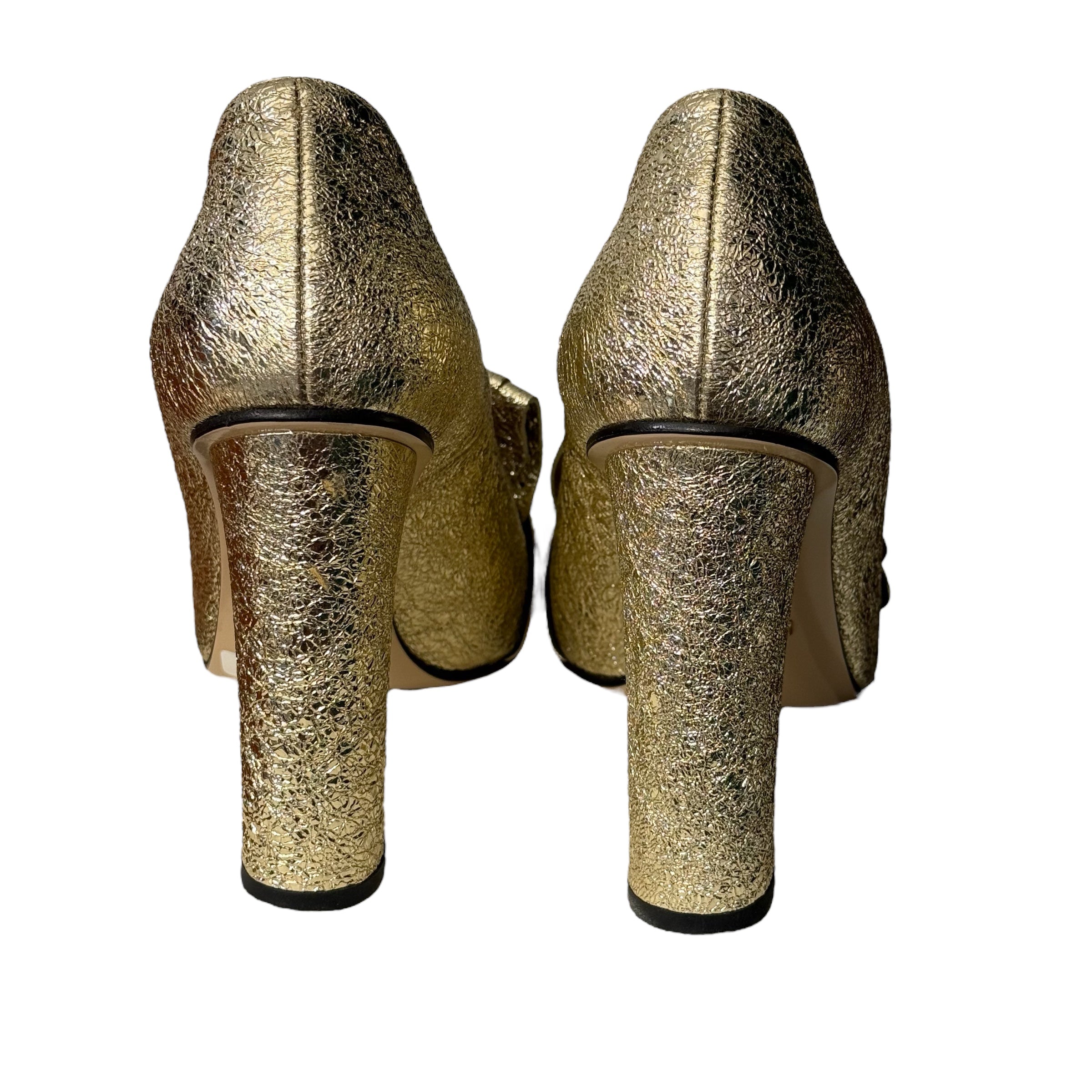 Gucci - Mocassins à talons Marmont dorés