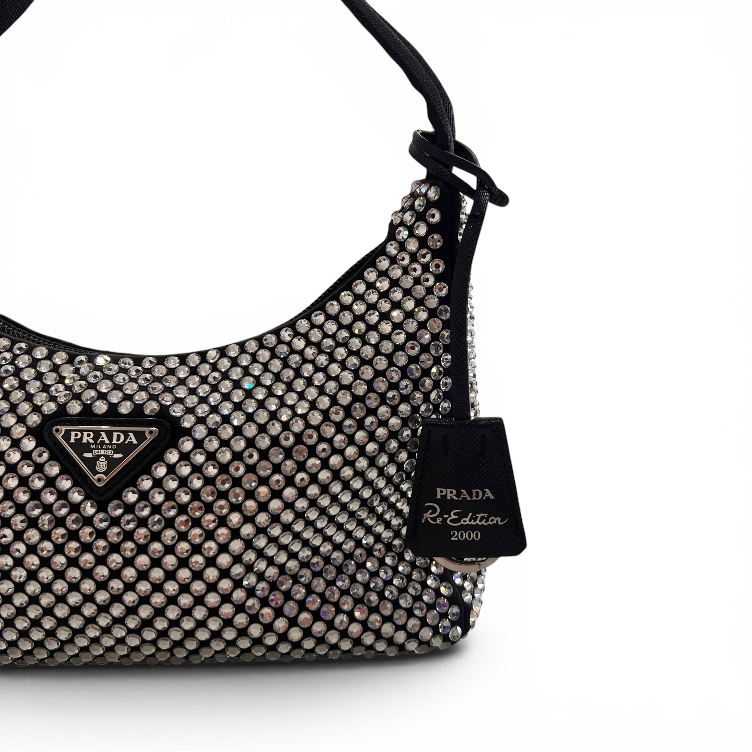 Prada - Sac ré-édition 2000 à strass