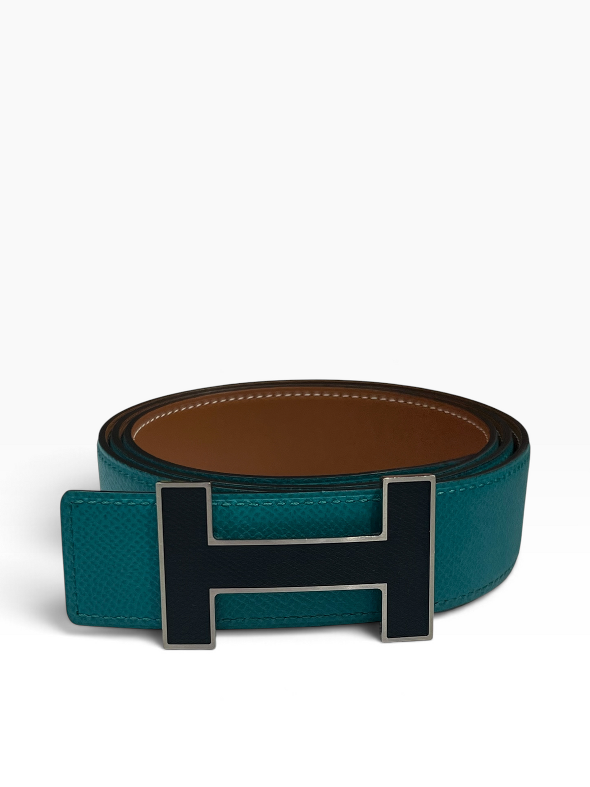 Hermès - Ceinture en cuir epsom émeraude