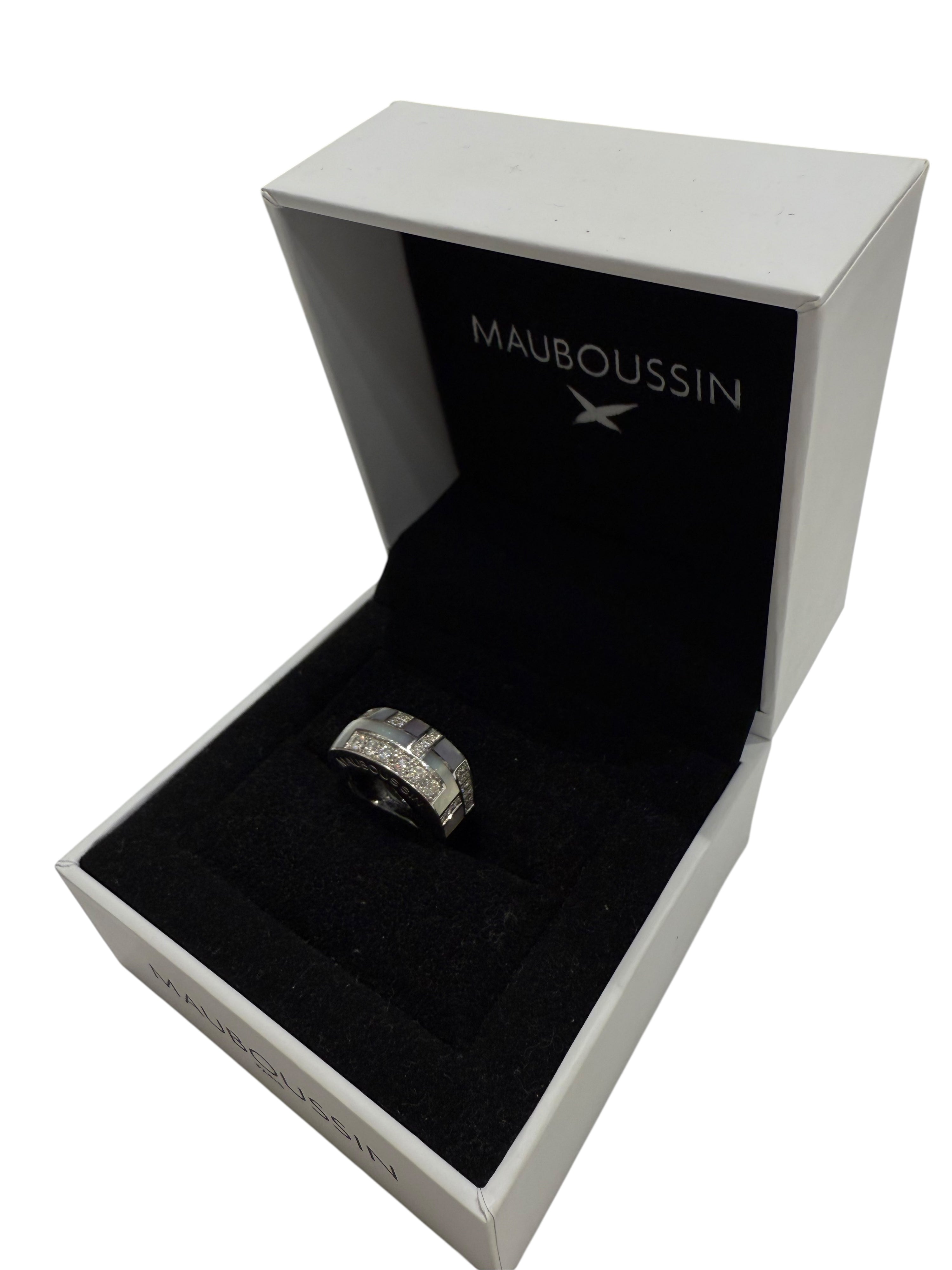 Mauboussin Ring Belle de jour Weißgold Perlmutt, Diamant