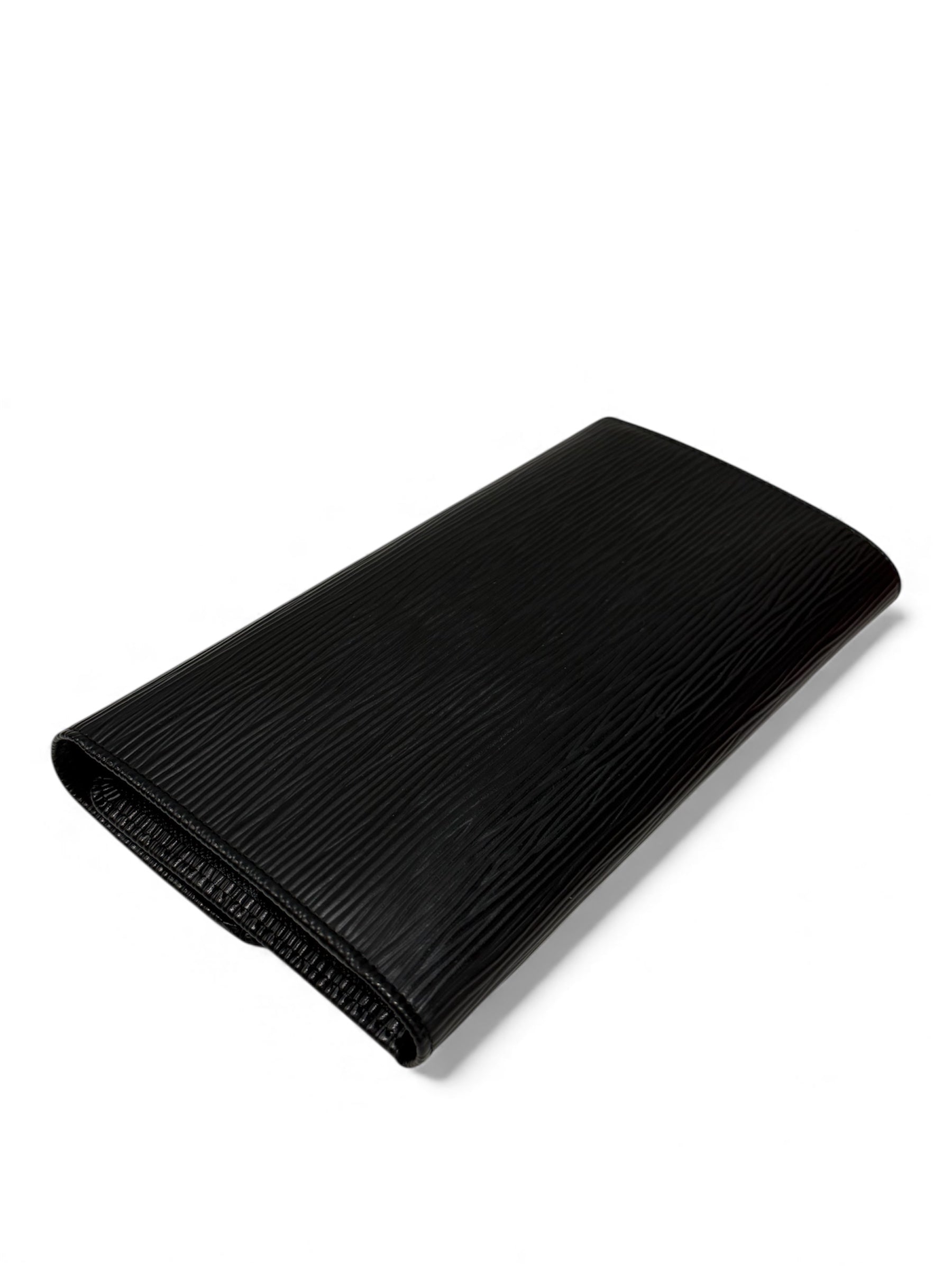 Louis Vuitton - Portefeuille cuir épi noir