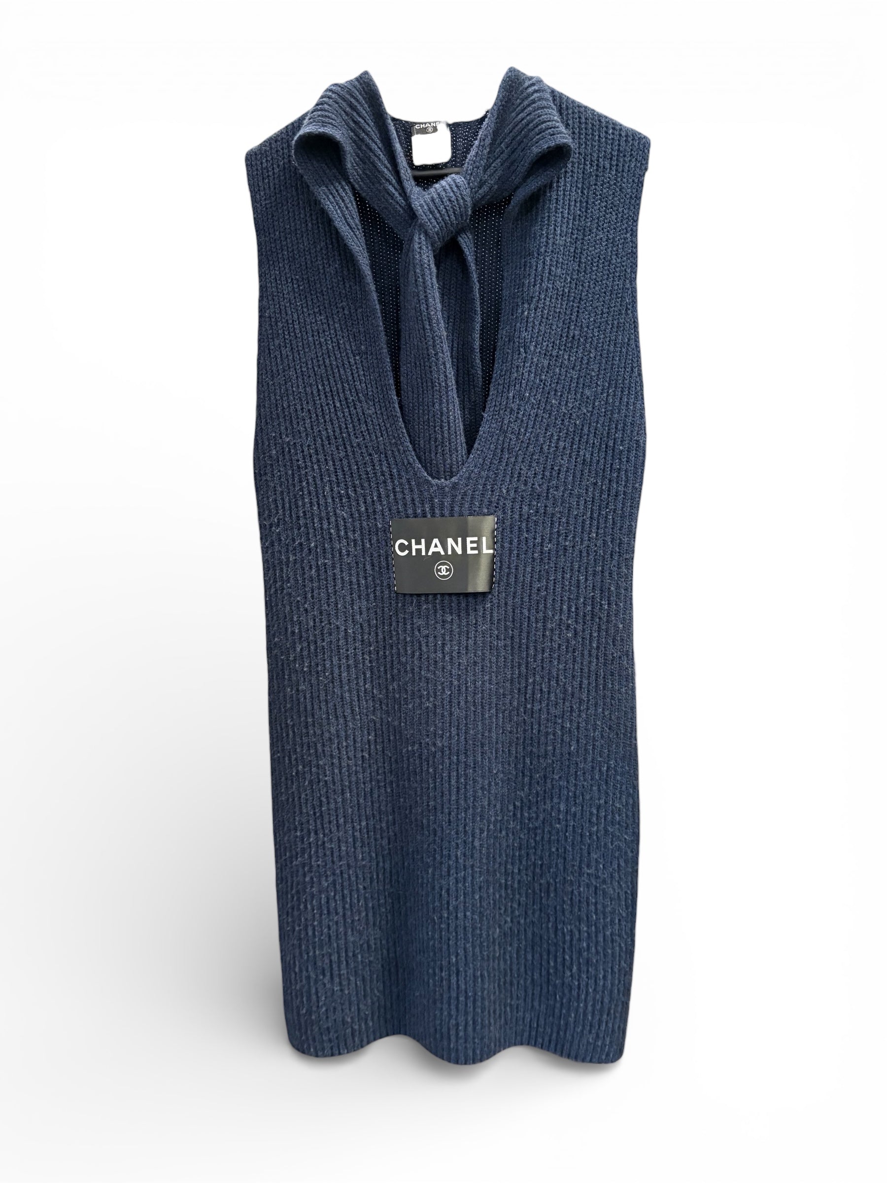 Chanel Robe En Cachemire Bleu Marine | Les Folies d&