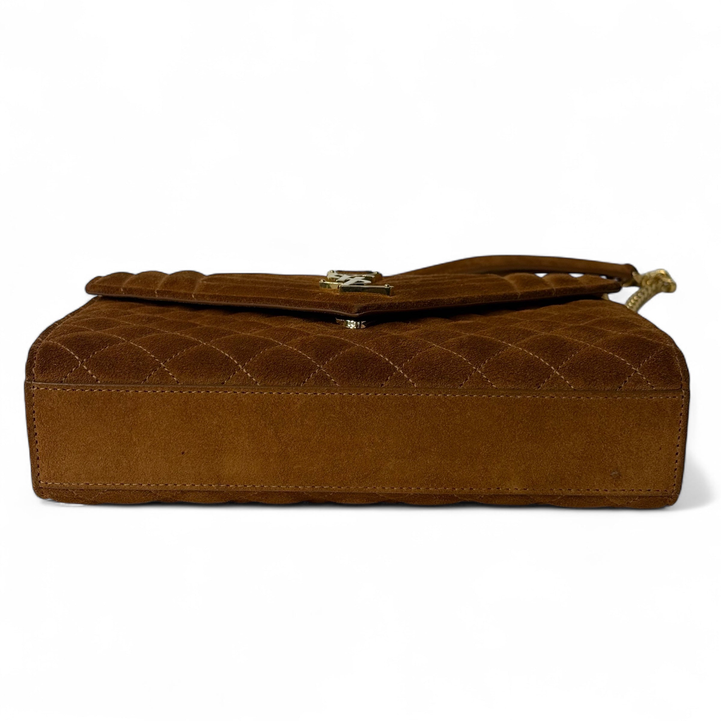 Saint Laurent - Sac à main enveloppe camel