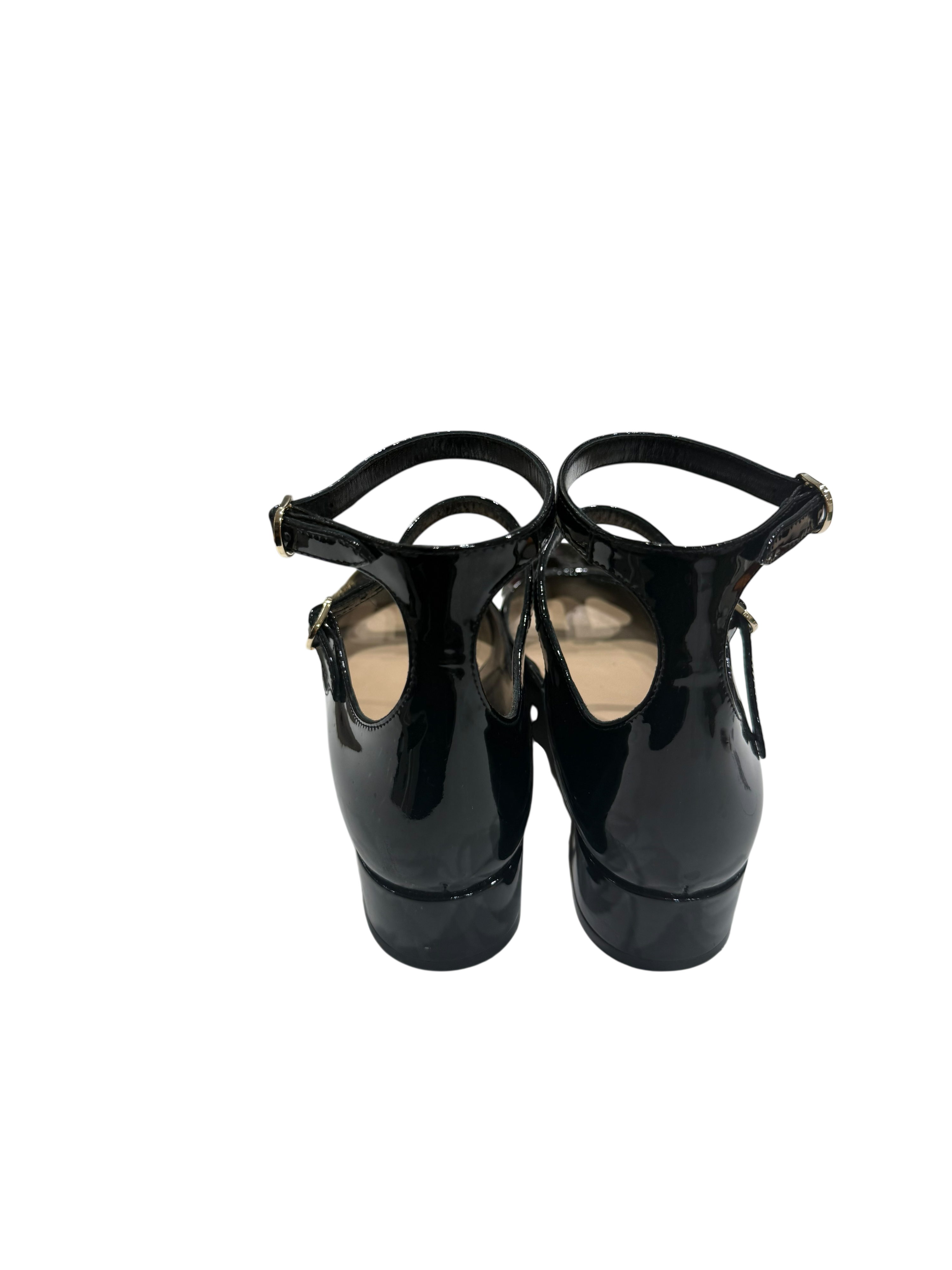 Christian Dior – Babies Aimé T36 ½ En Cuir Vernis Noir | Les Folies d&