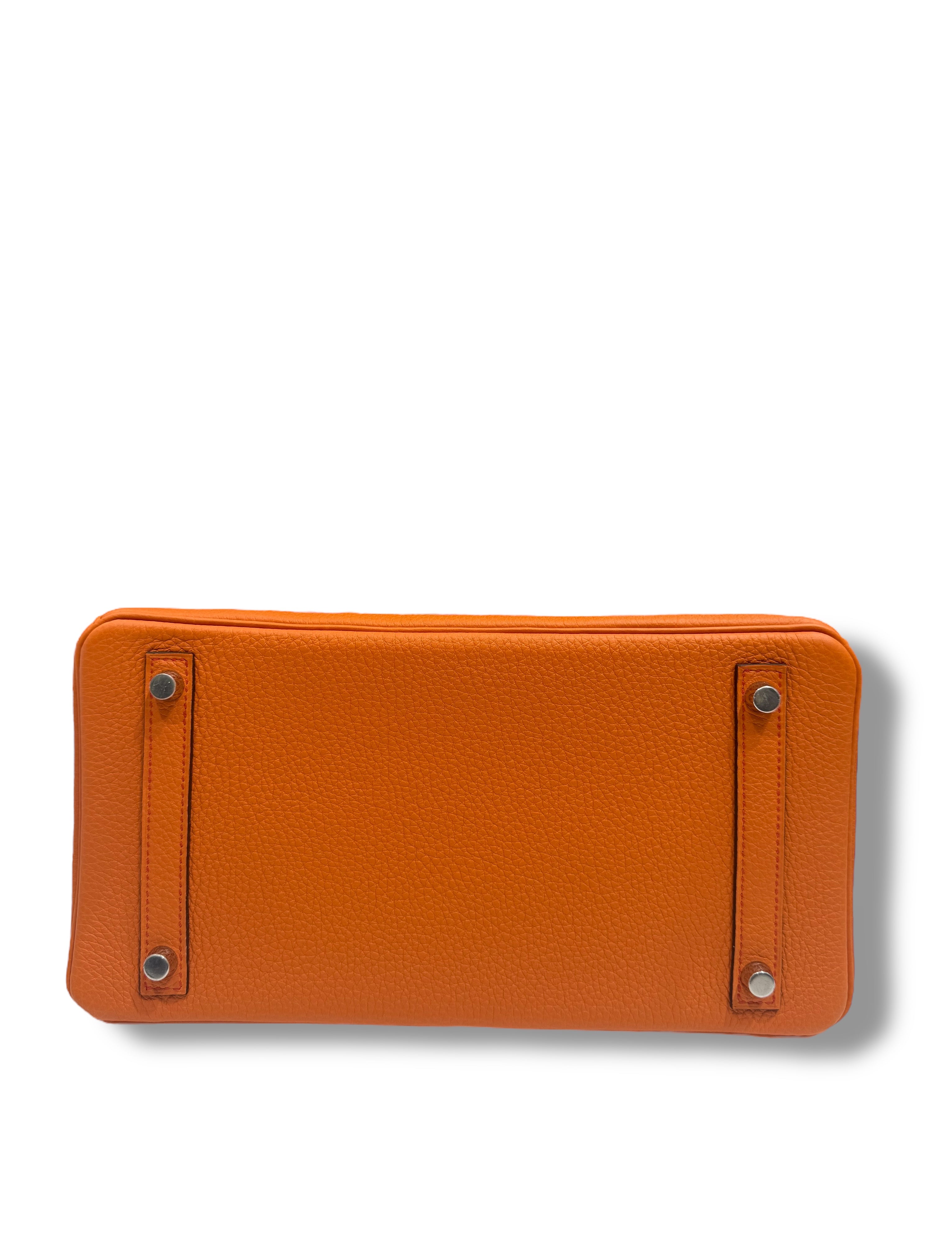 Hermès - Sac Birkin 30 Orange H et Rouge Coeur Commande spéciale
