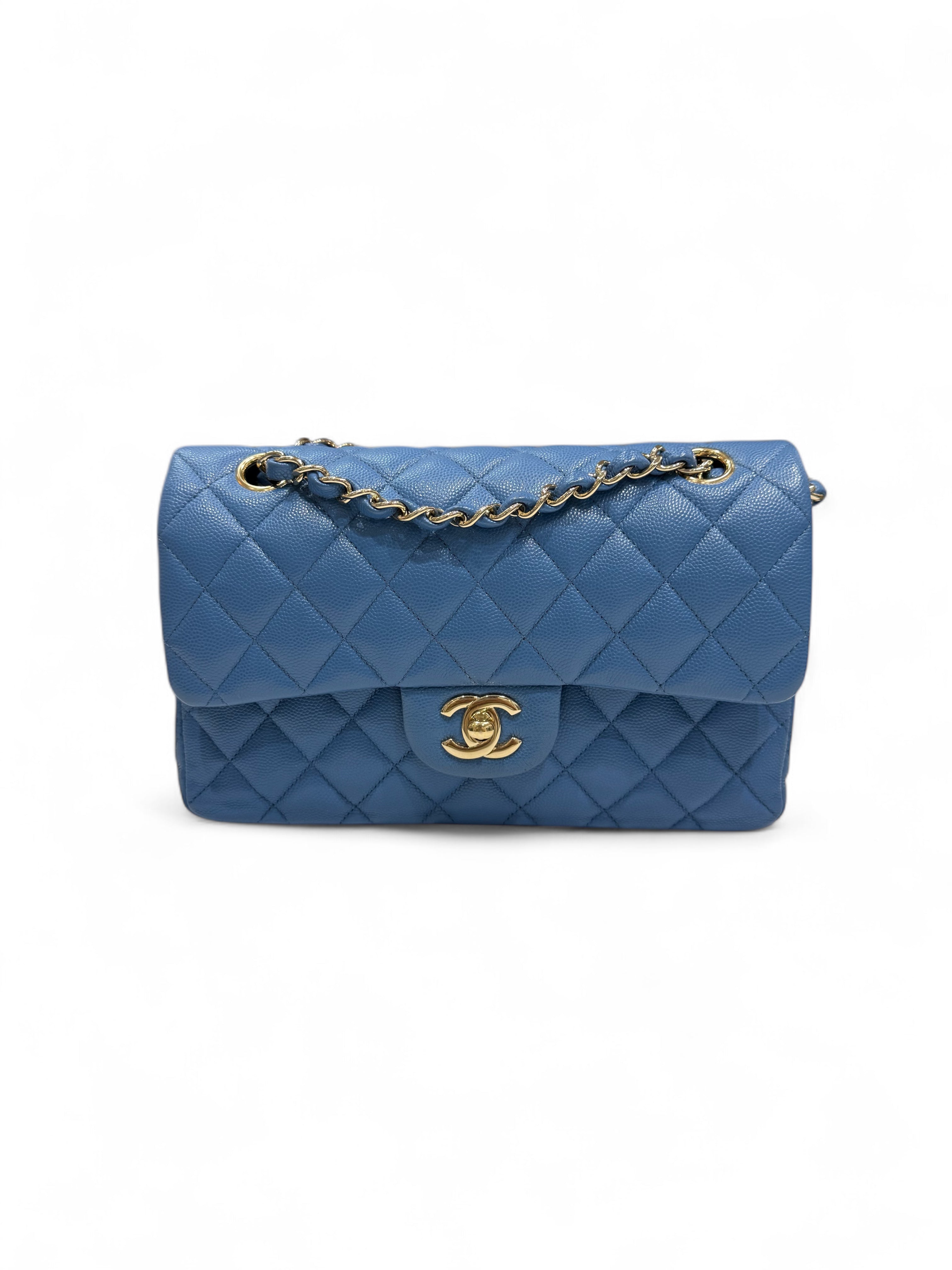 Chanel - Sac timeless small classique 23 bleu
