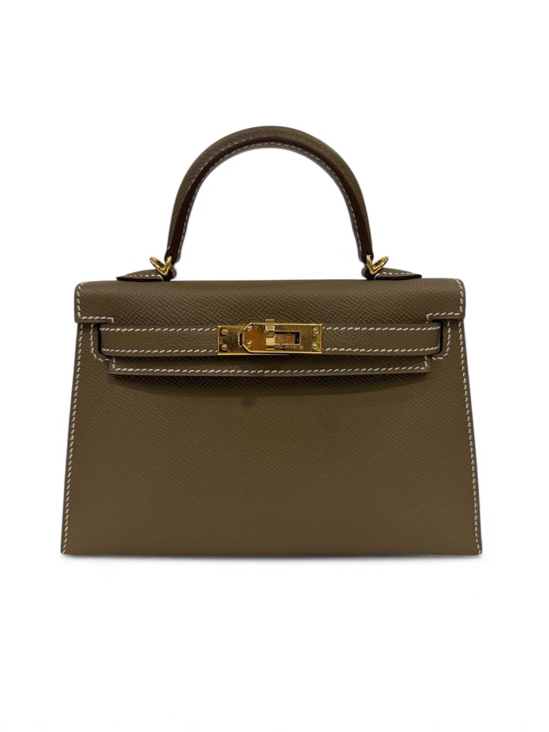 Hermès - Sac Kelly II sellier Mini Étoupe