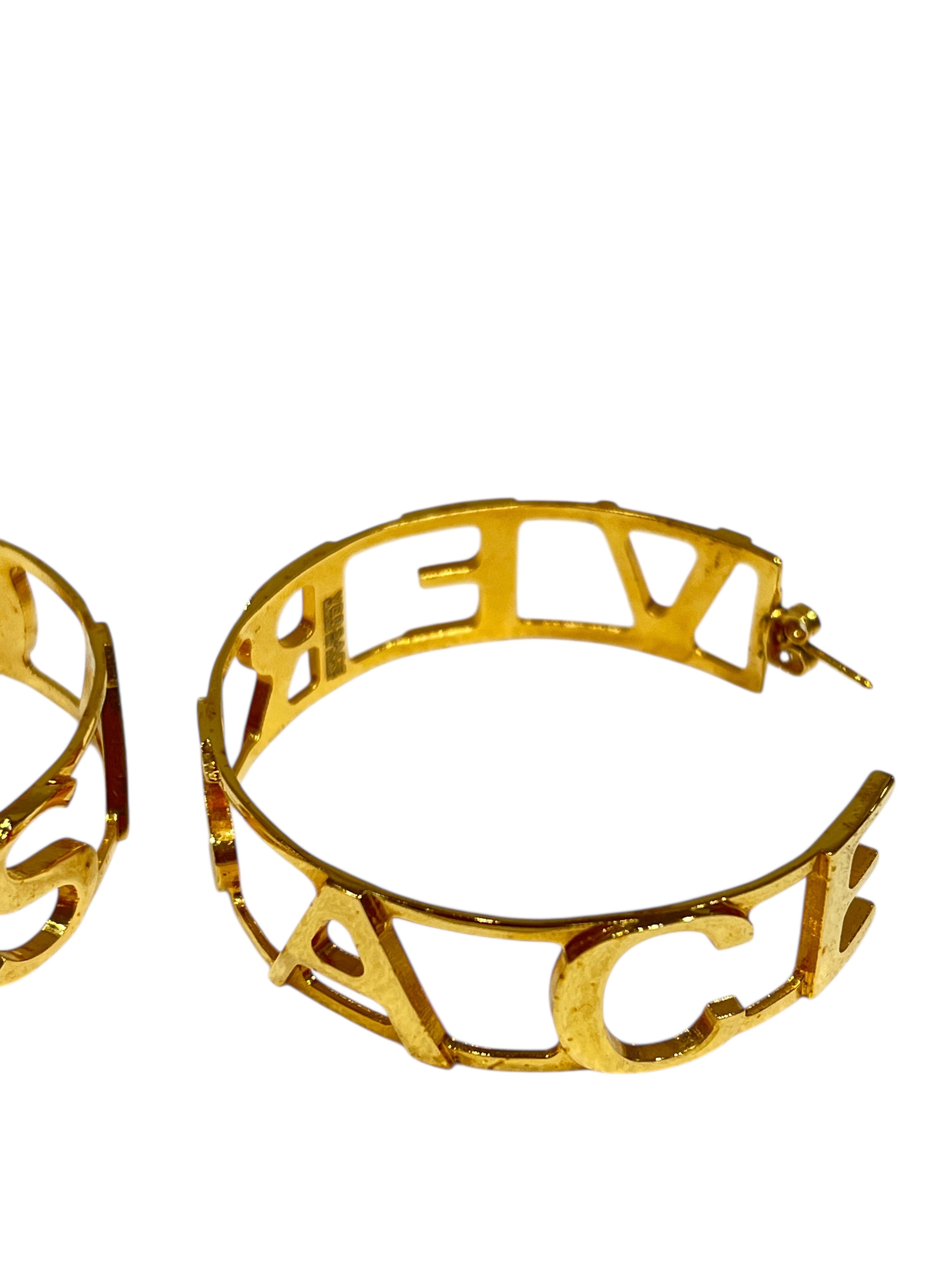 Versace - grandes créoles dorées