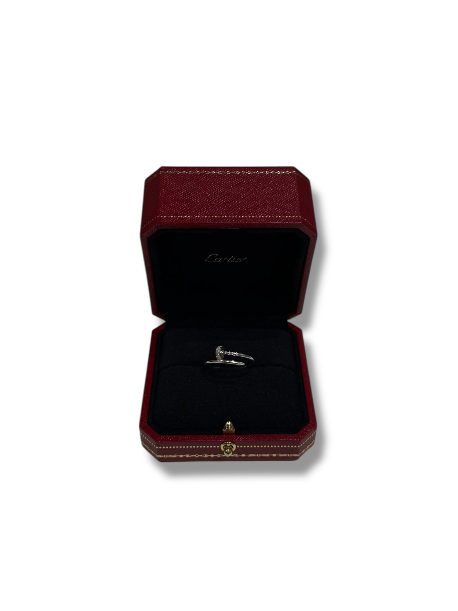 Cartier - Bague juste un clou or gris et diamants T.56