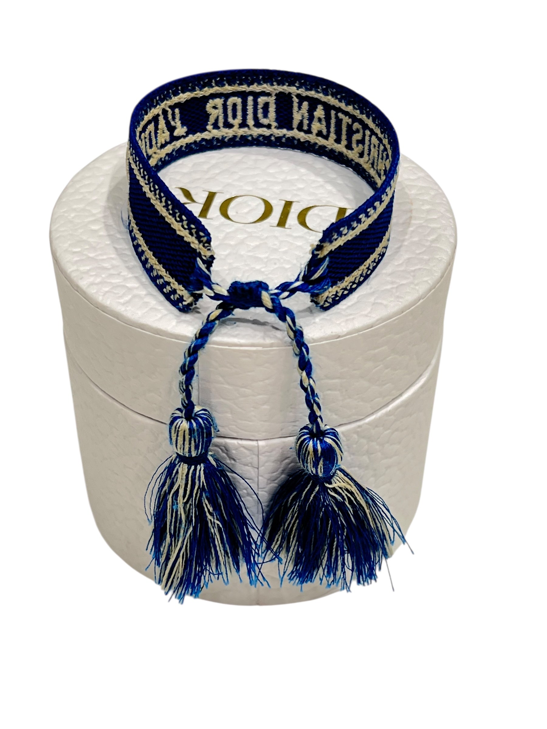 Dior - bracelet coton bleu