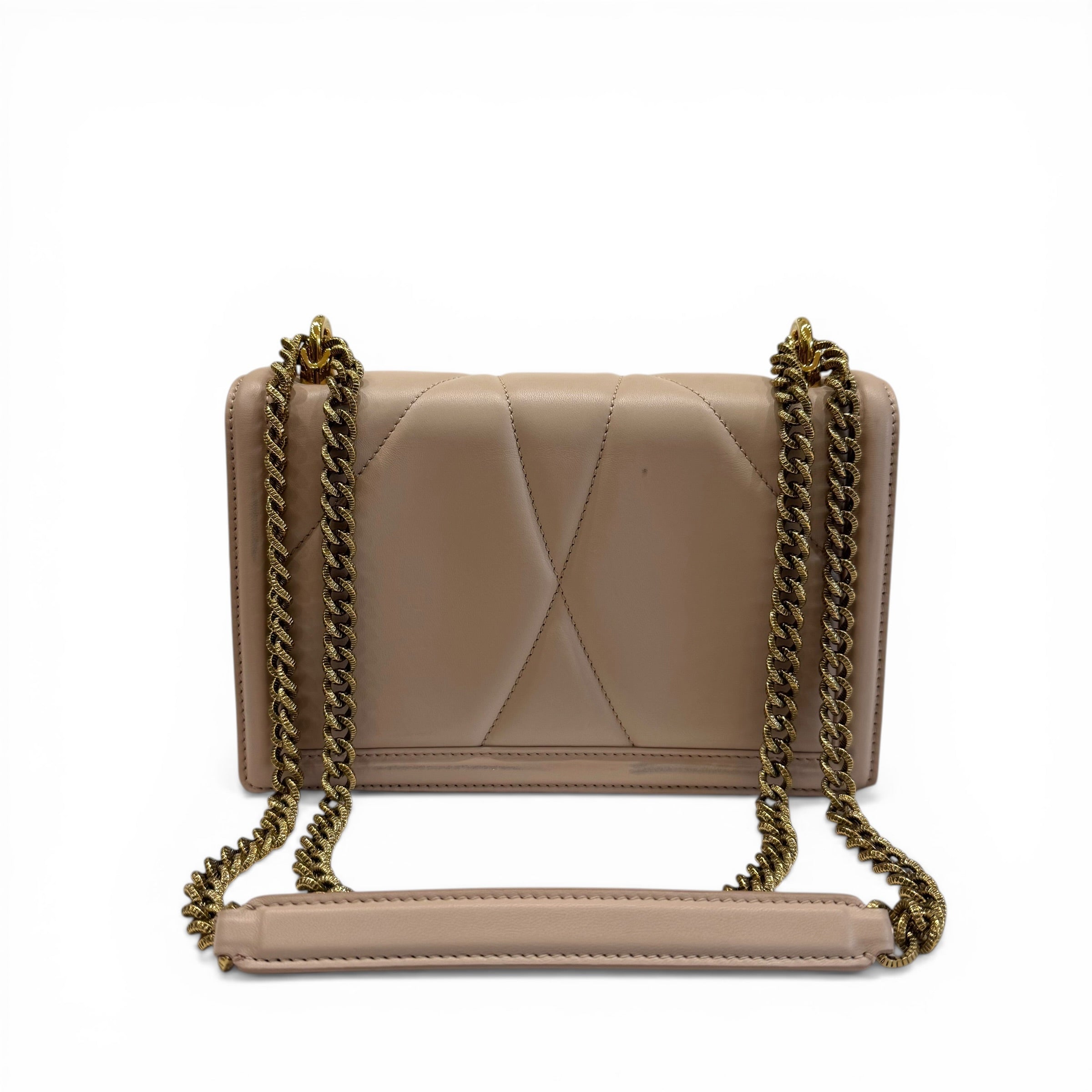 Dolce & Gabbana - Sac Dévotion en cuir rose pale