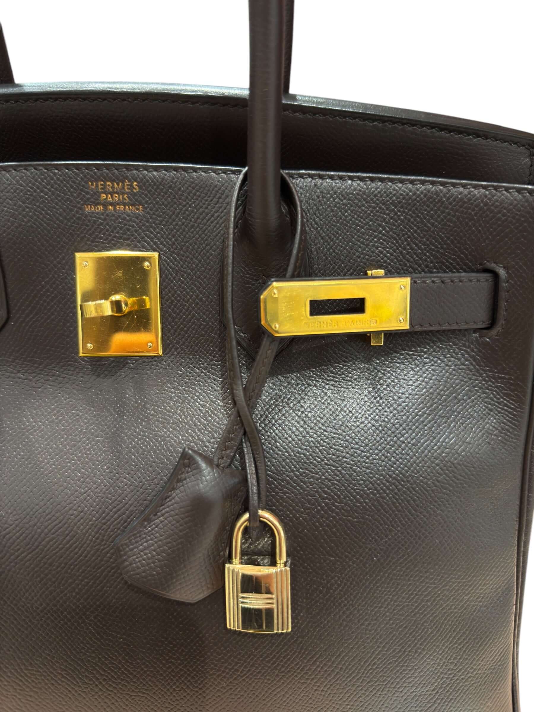 Hermès - Sac birkin 30 epsom chocolat GHW