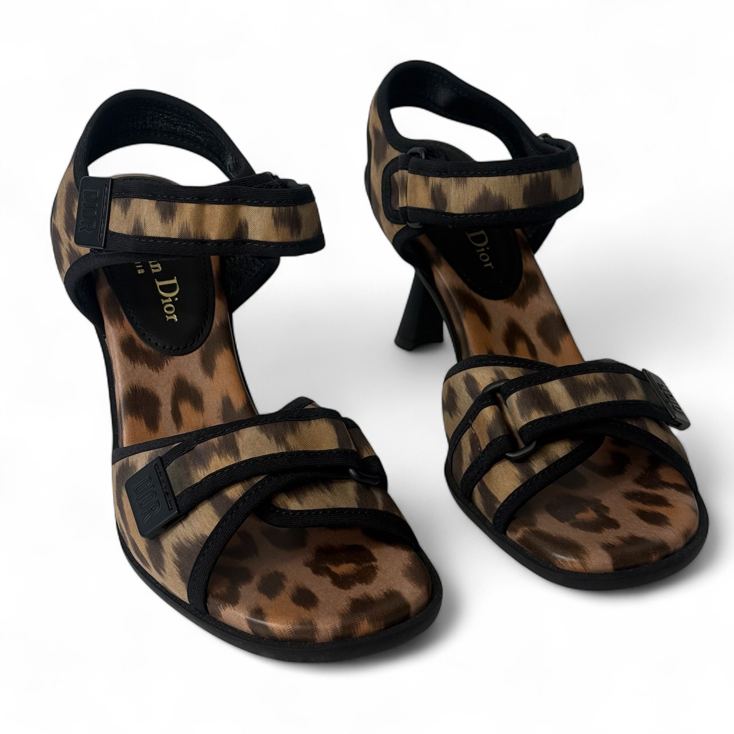 Dior - Sandales à talons léopard T.39