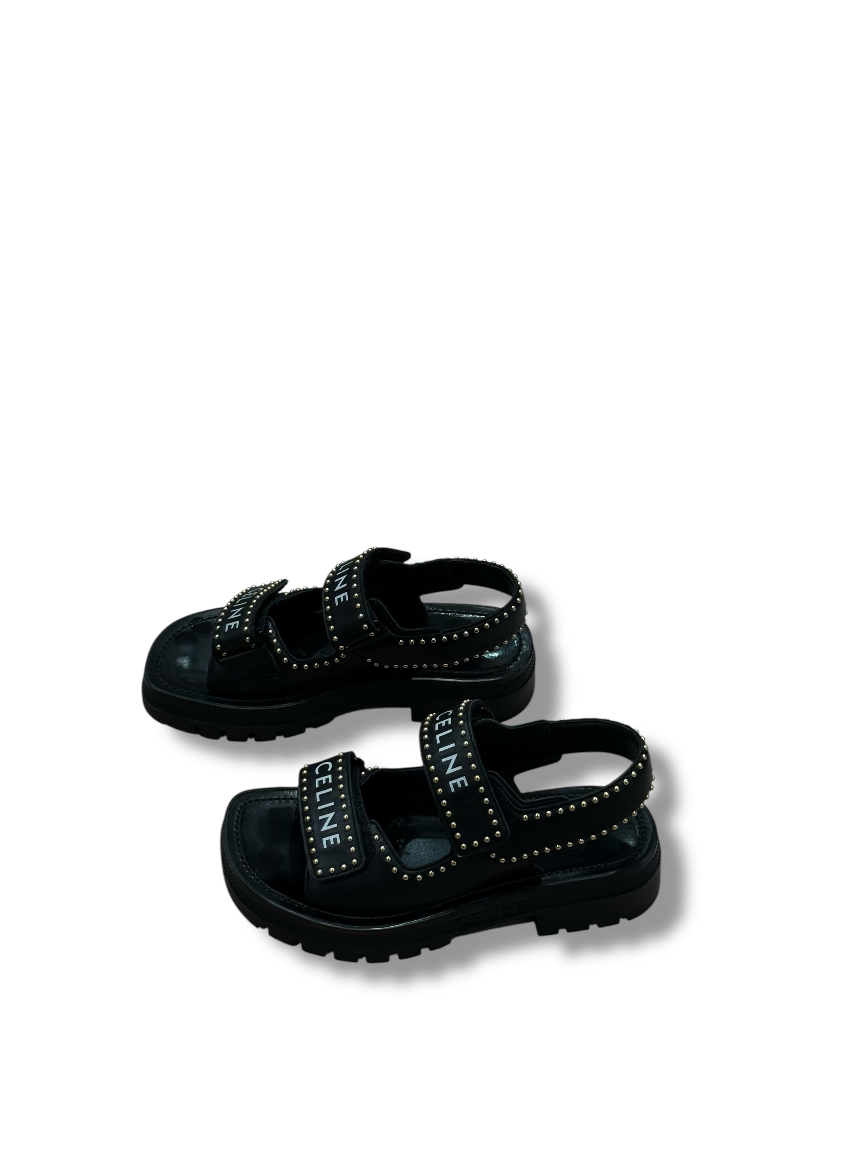 Celine - Sandales Léo noir et clous T36