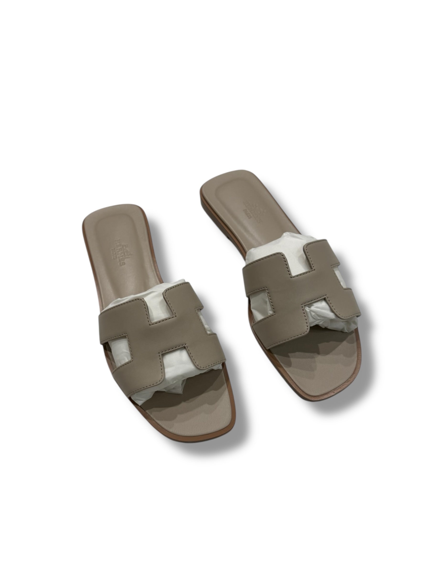 Hermès Sandales Oran Beige Nomade T37 | Les Folies d’Eugénie