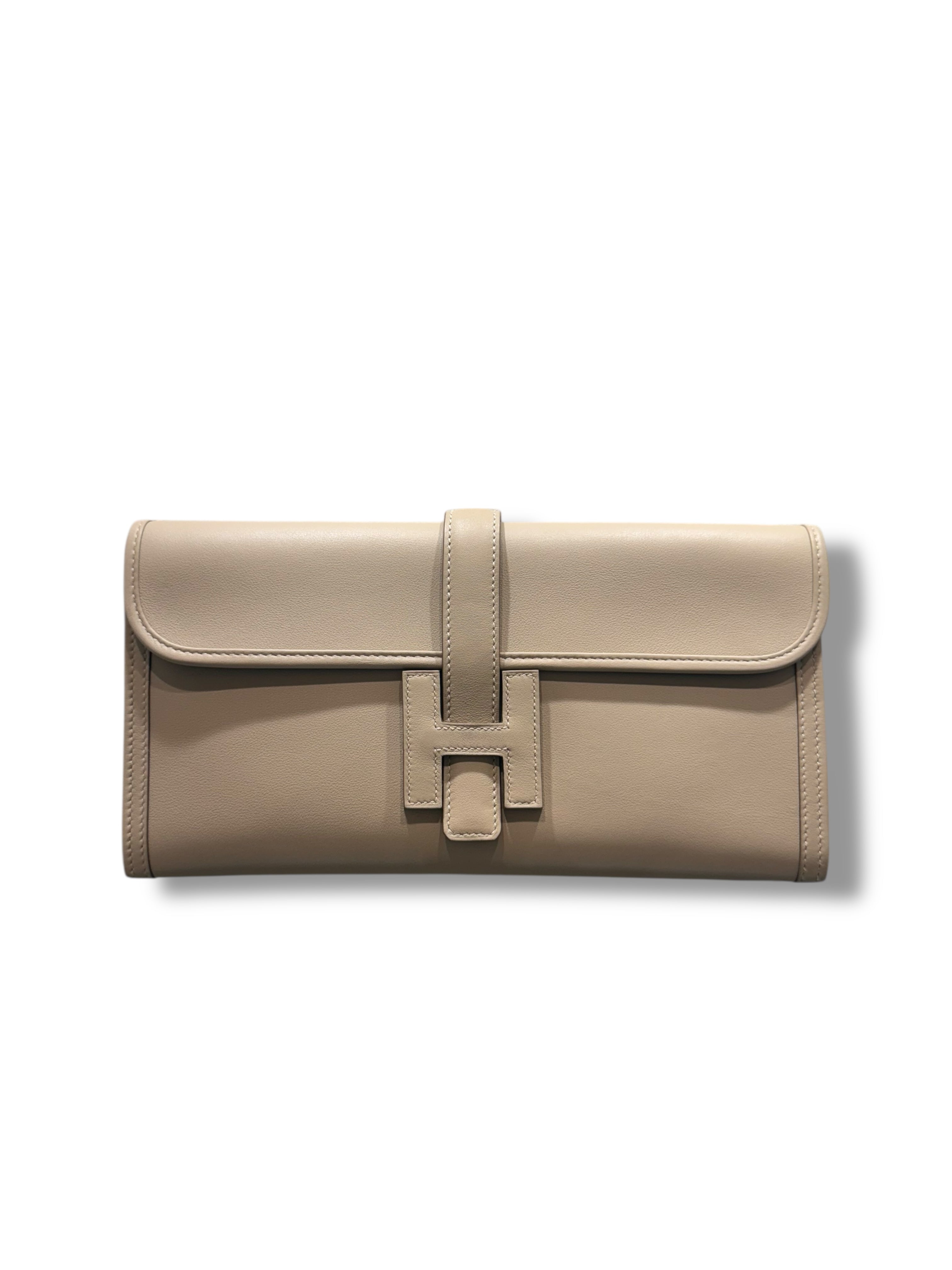 Hermès - Pochette Jige Élan 29 beige