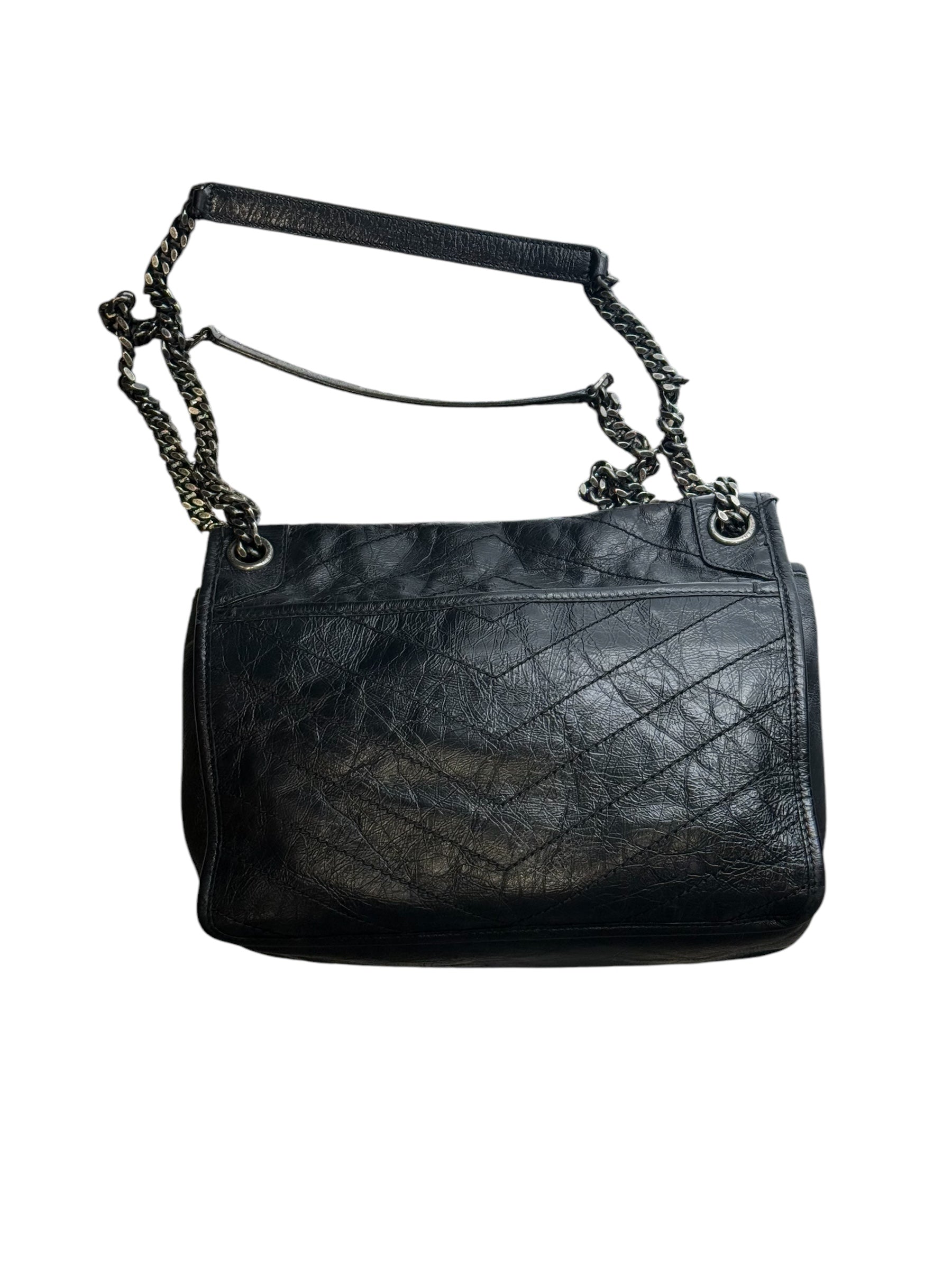Saint Laurent - Sac Nikki cuir noir All black
