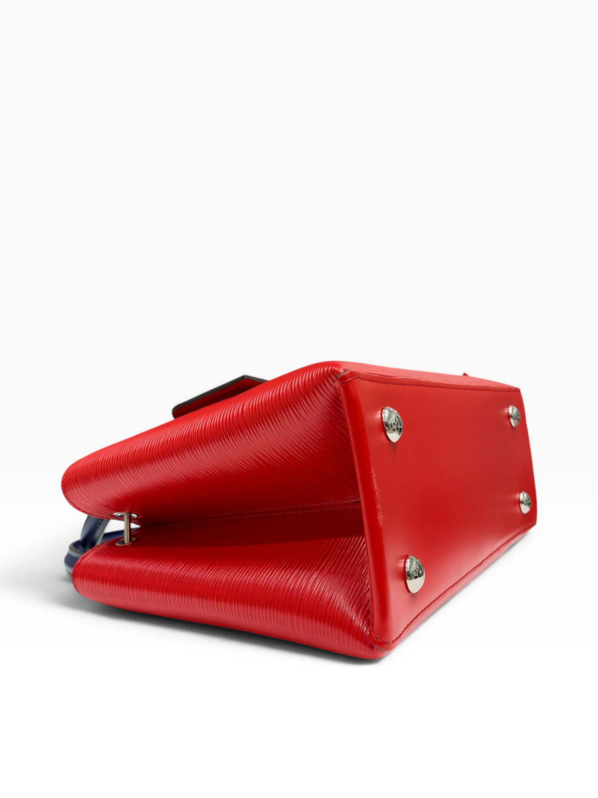 Louis Vuitton - Sac Kleber cuir épi rouge et bleu