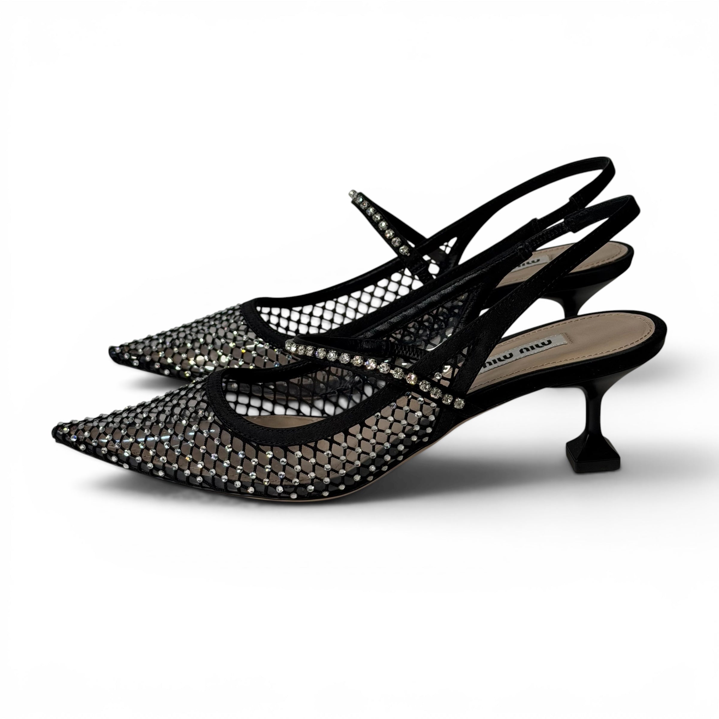 Miu Miu - Slingback à strass T.37