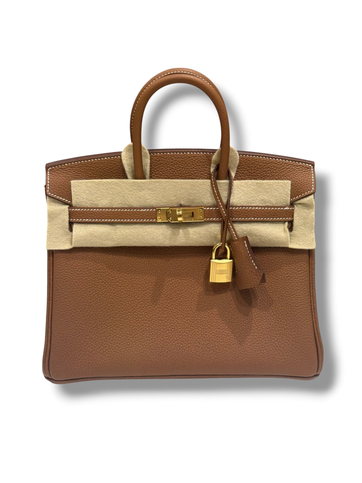 Hermès – Birkin 25 aus Togo-Leder, Gold, GHW