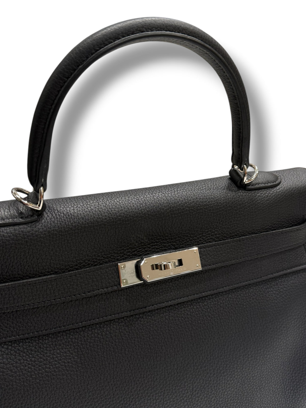 Hermès - Sac Kelly 35 Togo retourné noir