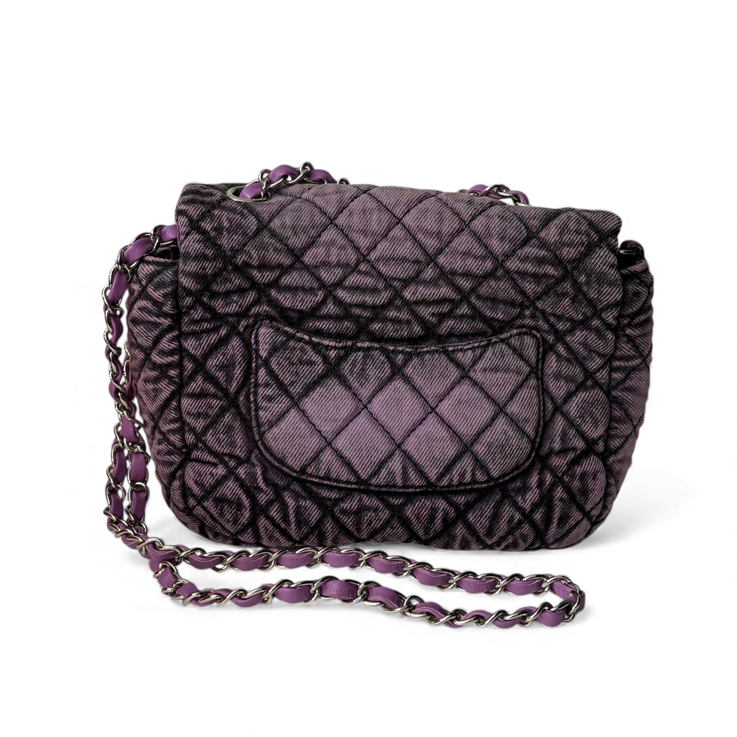 Chanel - Sac bandoulière denim violet