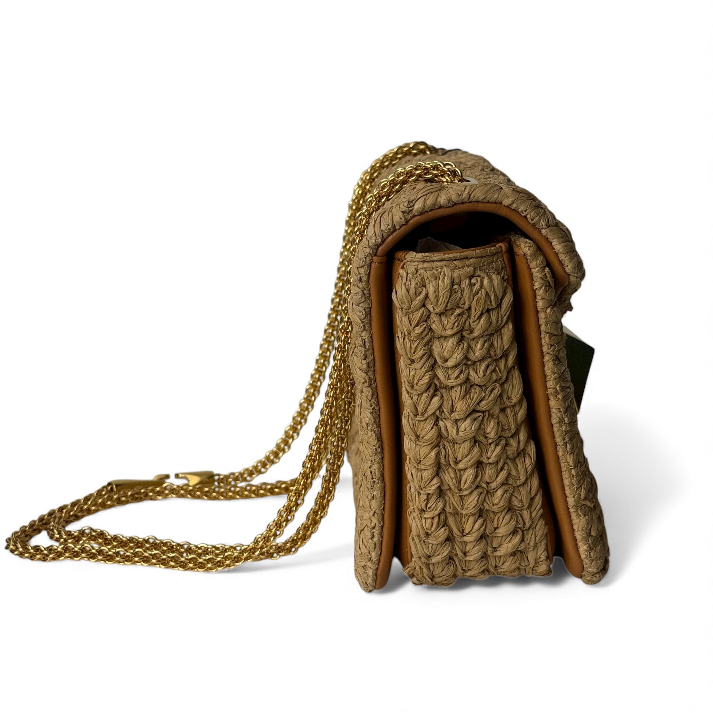 Valentino - One Stud Raffia Bag