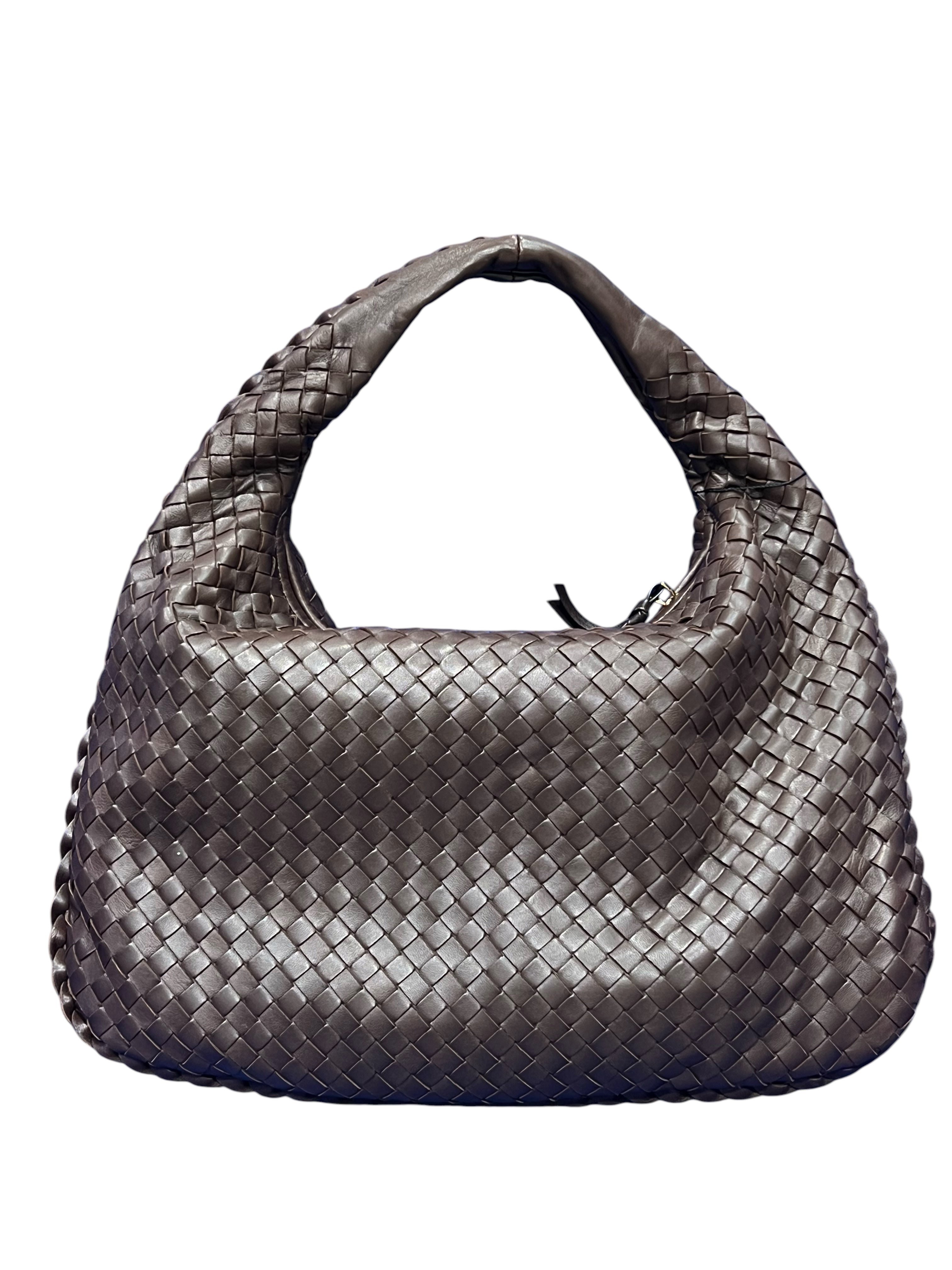 Bottega Veneta - sac cuir intrecciato chocolat