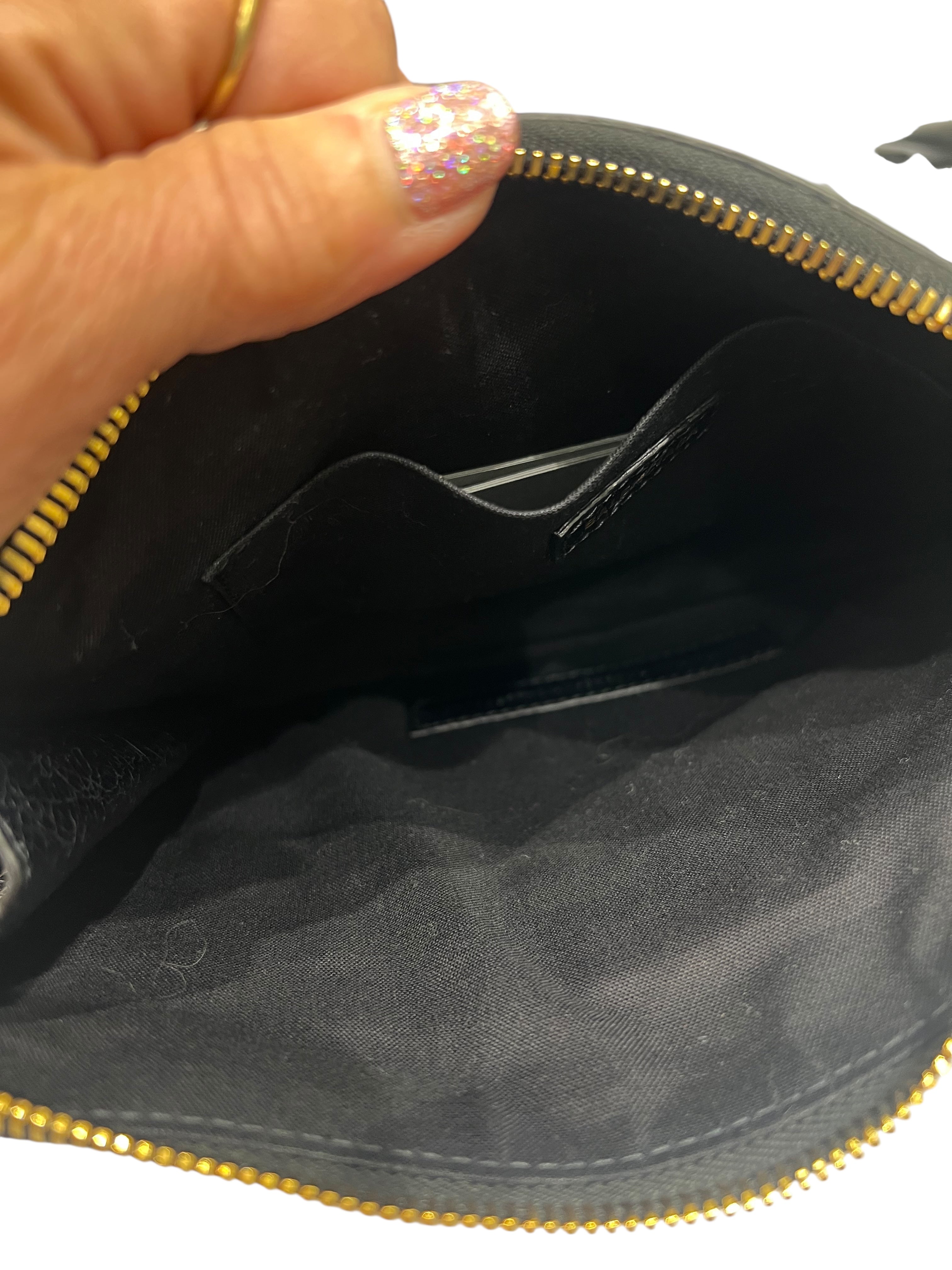 Balenciaga - pochette city cuir noir