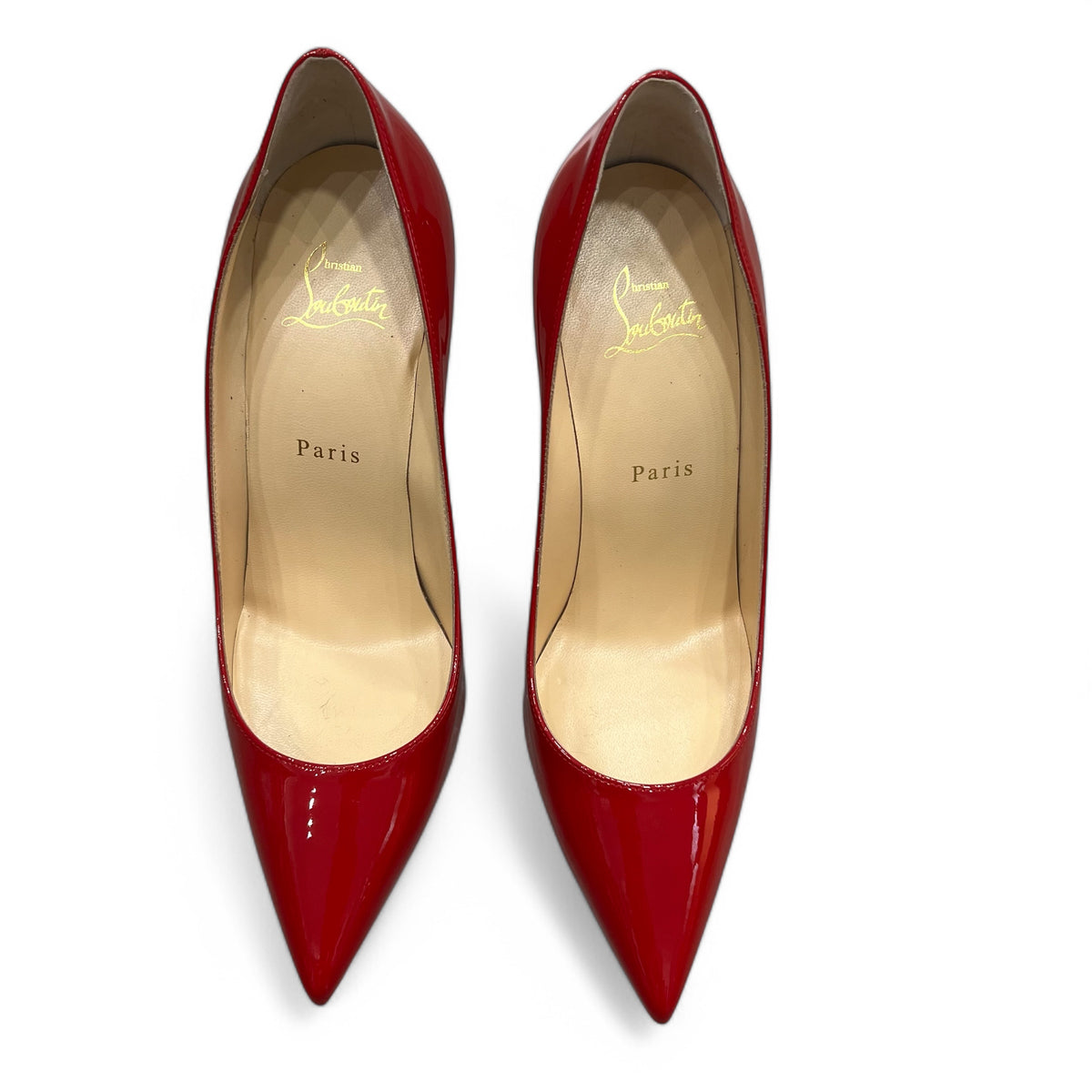 Louboutin - Patent red pumps