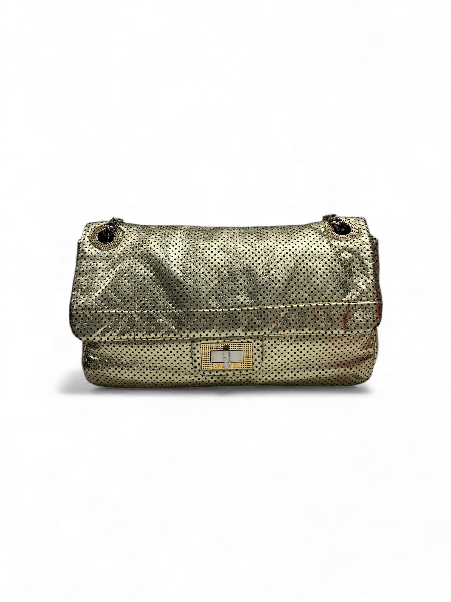Chanel - Tasche 2.55 gold durchlöchert