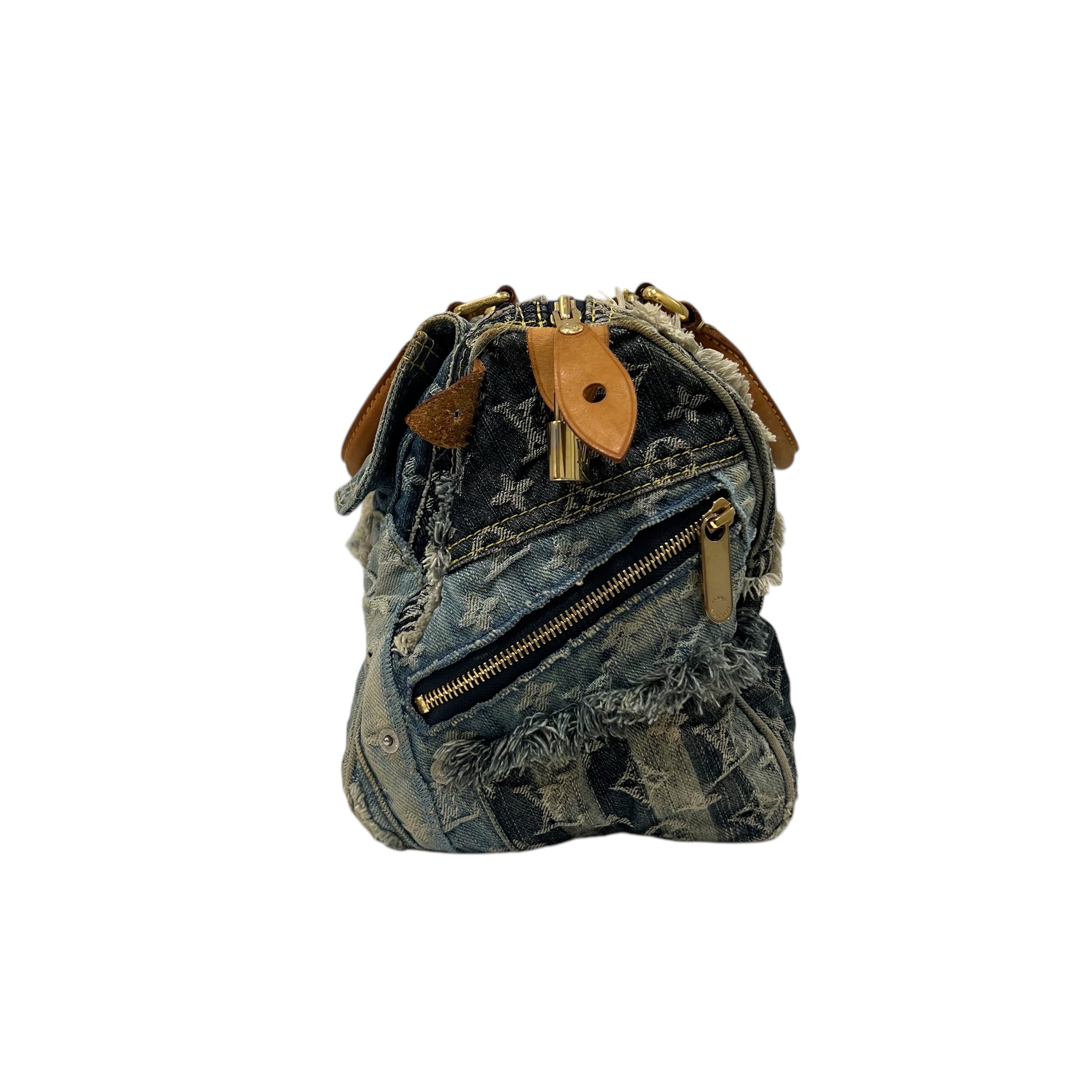 Louis Vuitton - Sac Speedy dénim patchwork