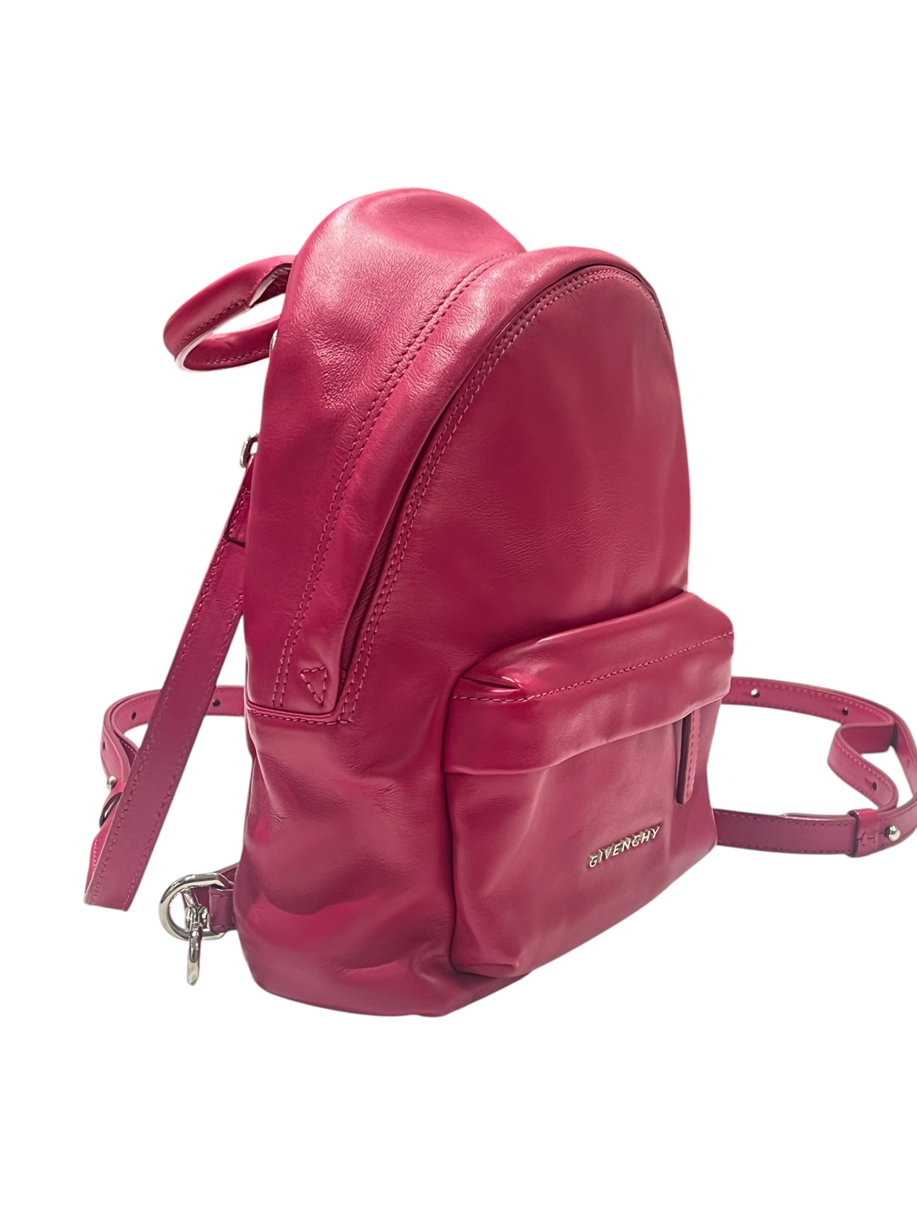 Givenchy – Mini-Rucksack aus fuchsiafarbenem Leder